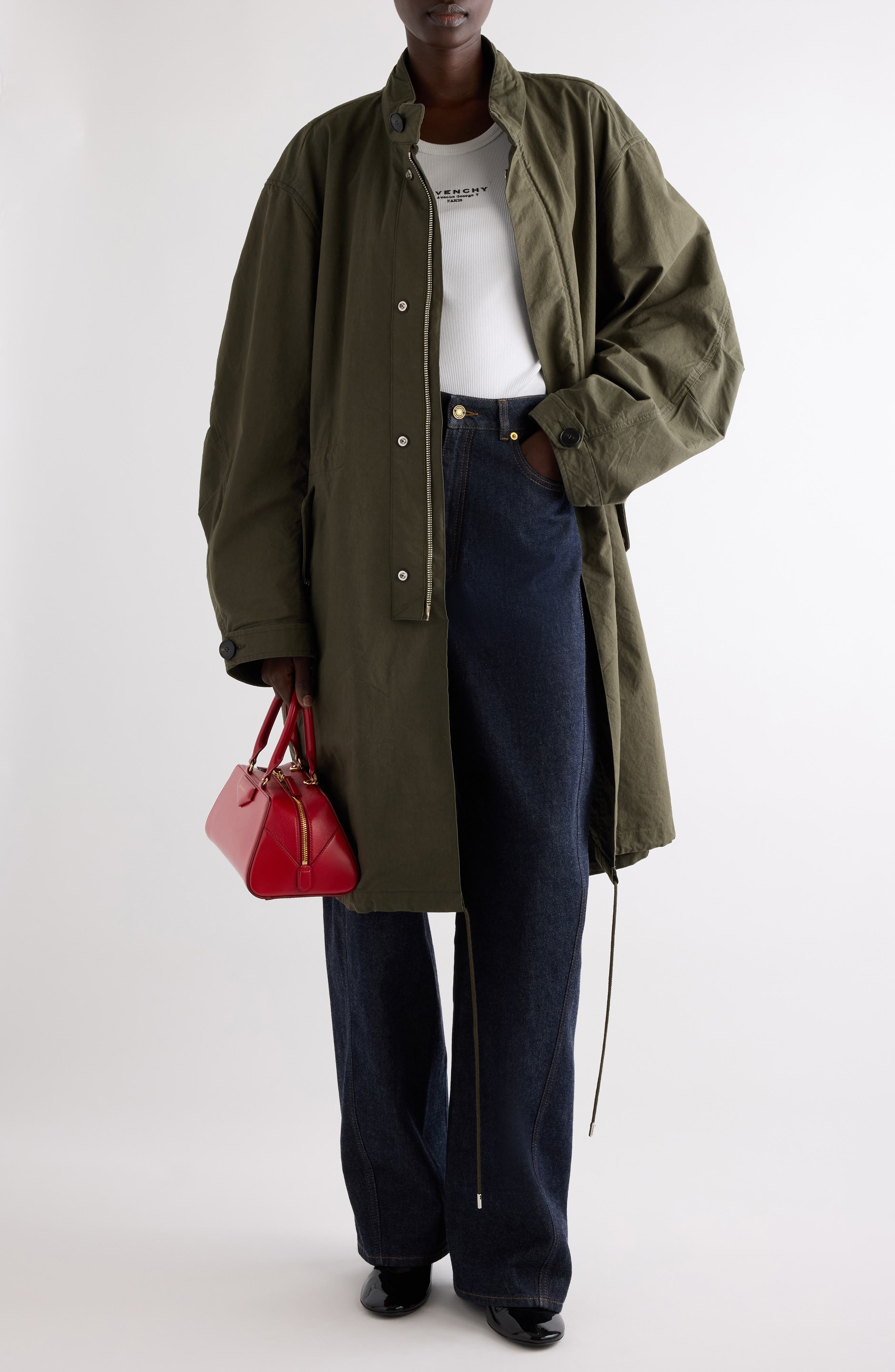 Givenchy Cocoon Parka in Khaki at Nordstrom - 2