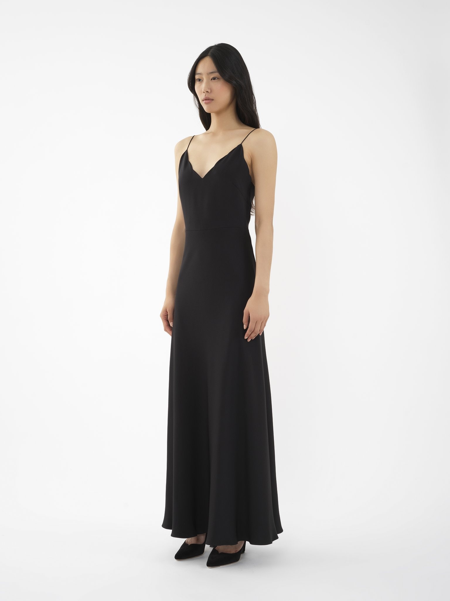 SLEEVELESS LONG FLARED DRESS - 4