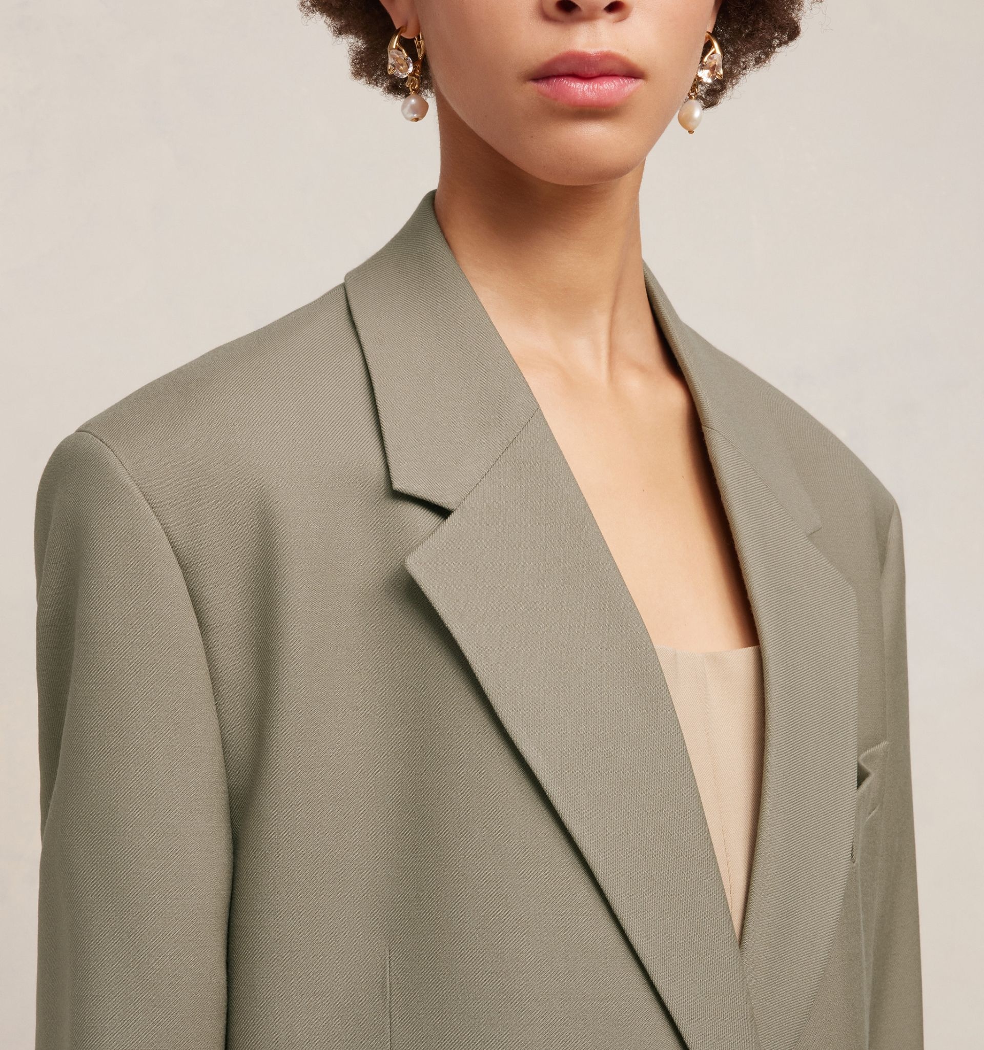 Two Buttons Oversized Jacket - 7