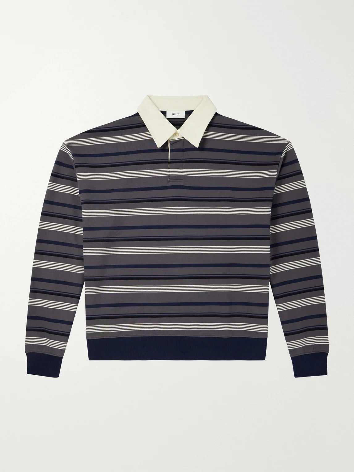 David Striped Organic Cotton Polo Shirt - 1