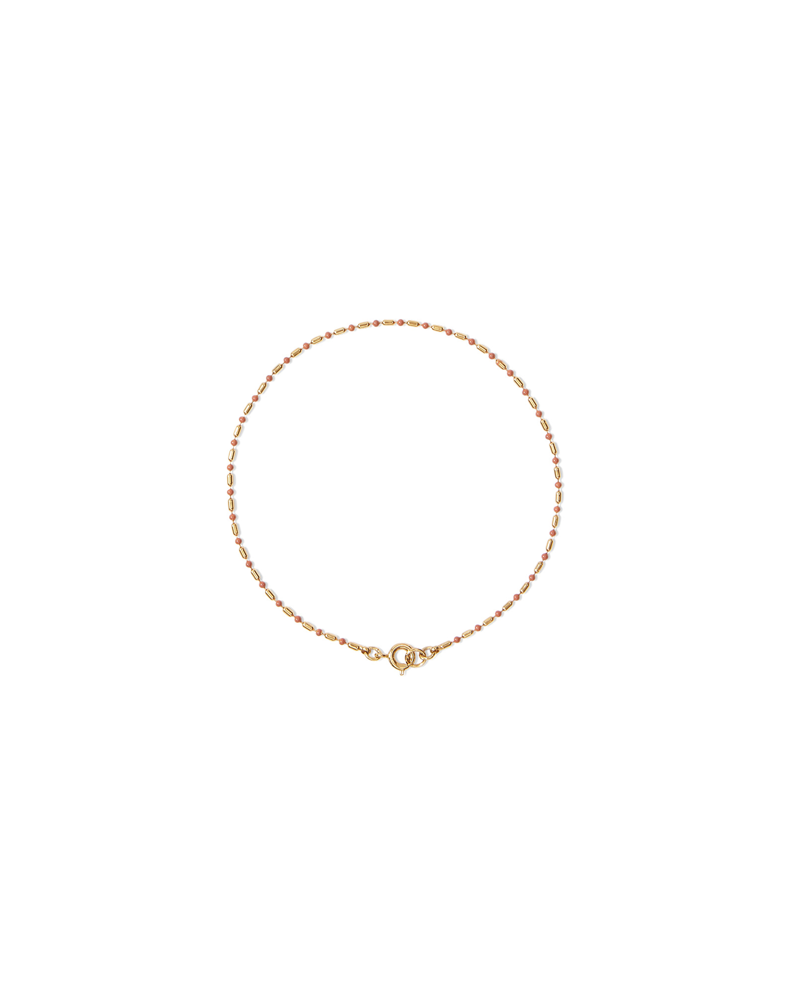 ENAMEL BEAD CHAIN ANKLET - 4