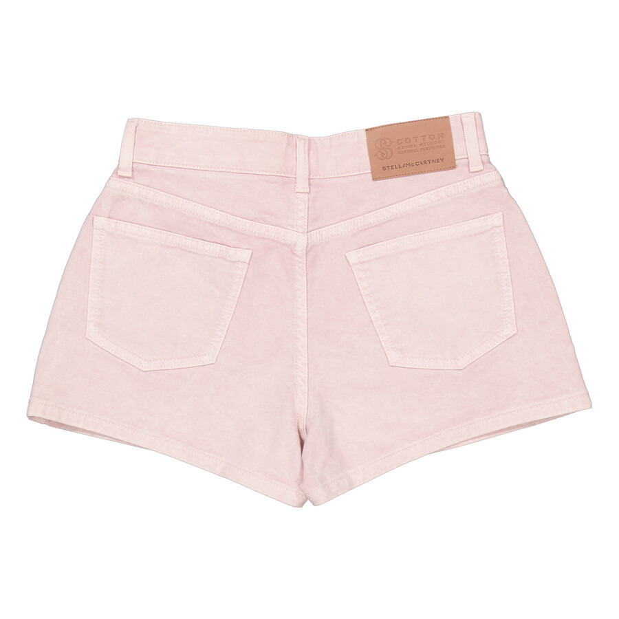 Stella Mccartney Ladies Embroidered-Logo Mid-Rise Shorts - 2