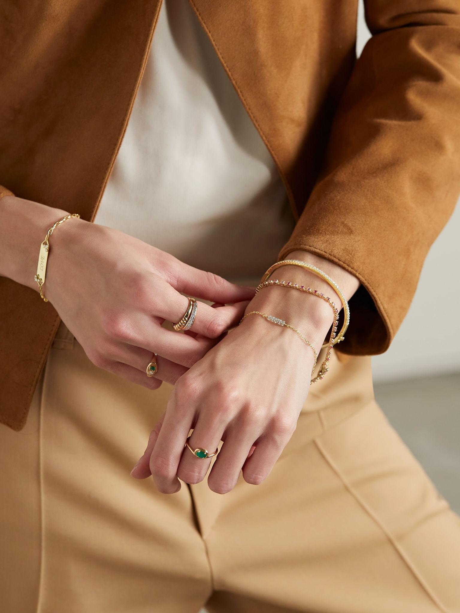Mom 10-karat gold diamond bracelet Gold - 4