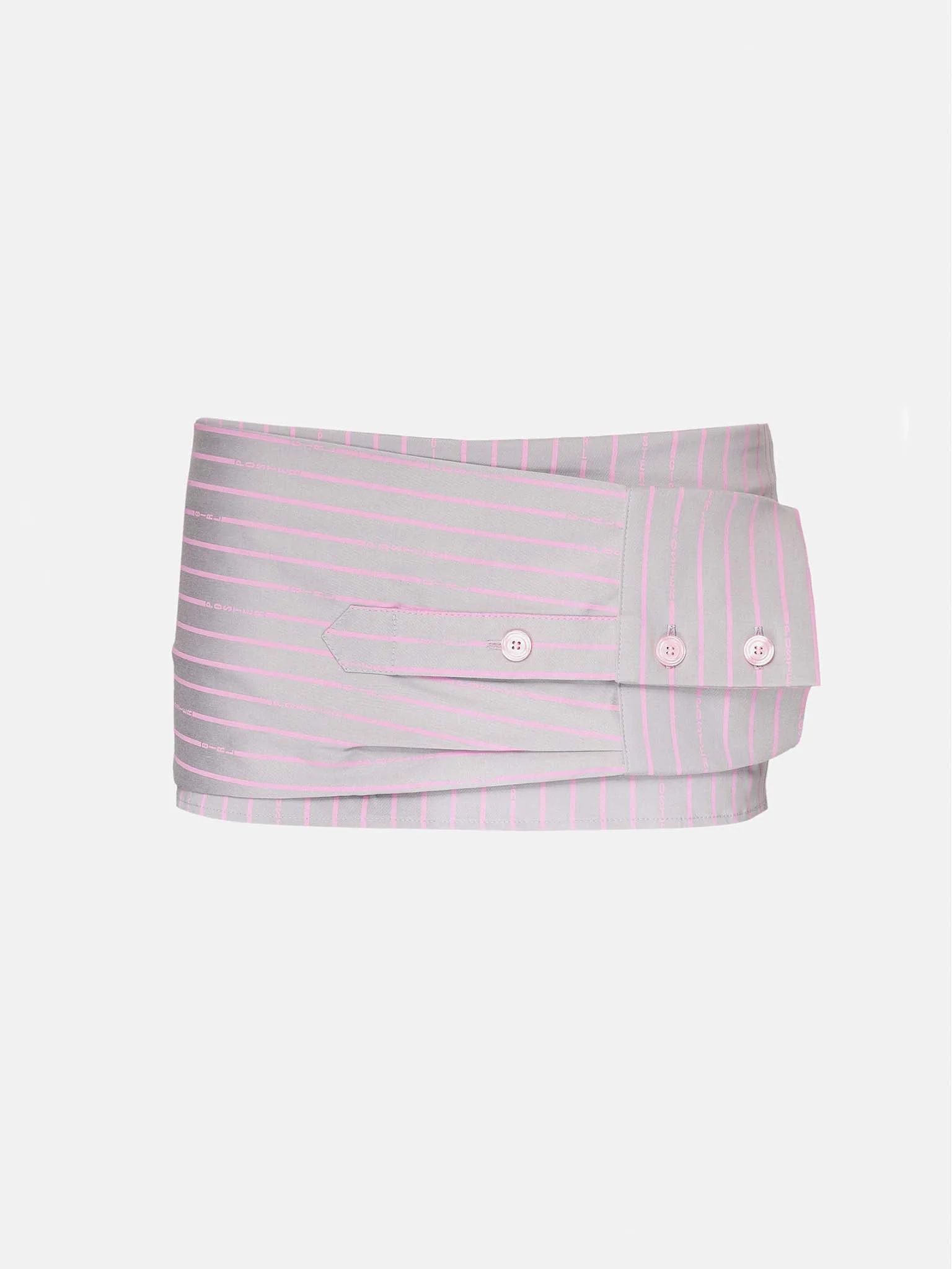 LIBERTY SKIRT GREY/PINK PINSTRIPE - 1