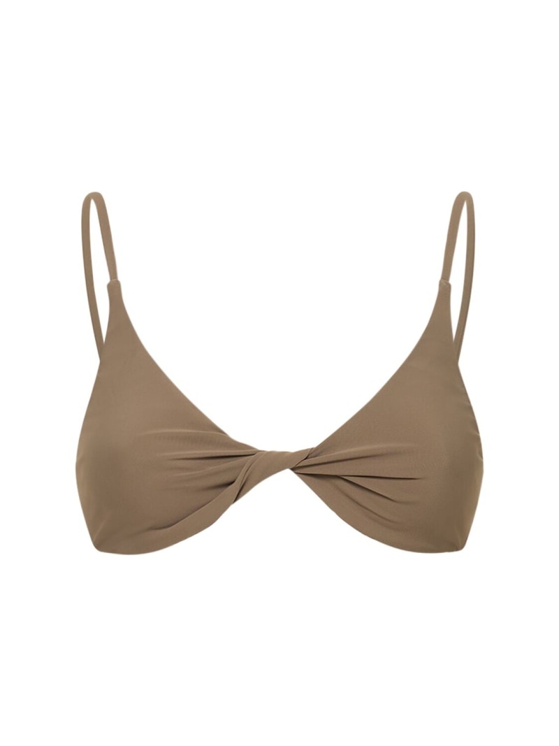 Twist-front triangle bikini top - 1