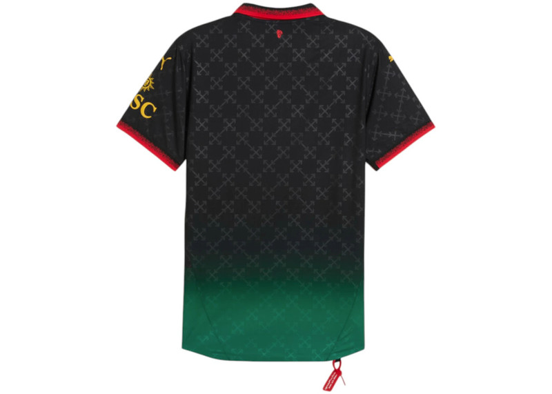 Off-White OFF-WHITE x Puma AC Milan Authentic Jersey Black/Power Green outlook