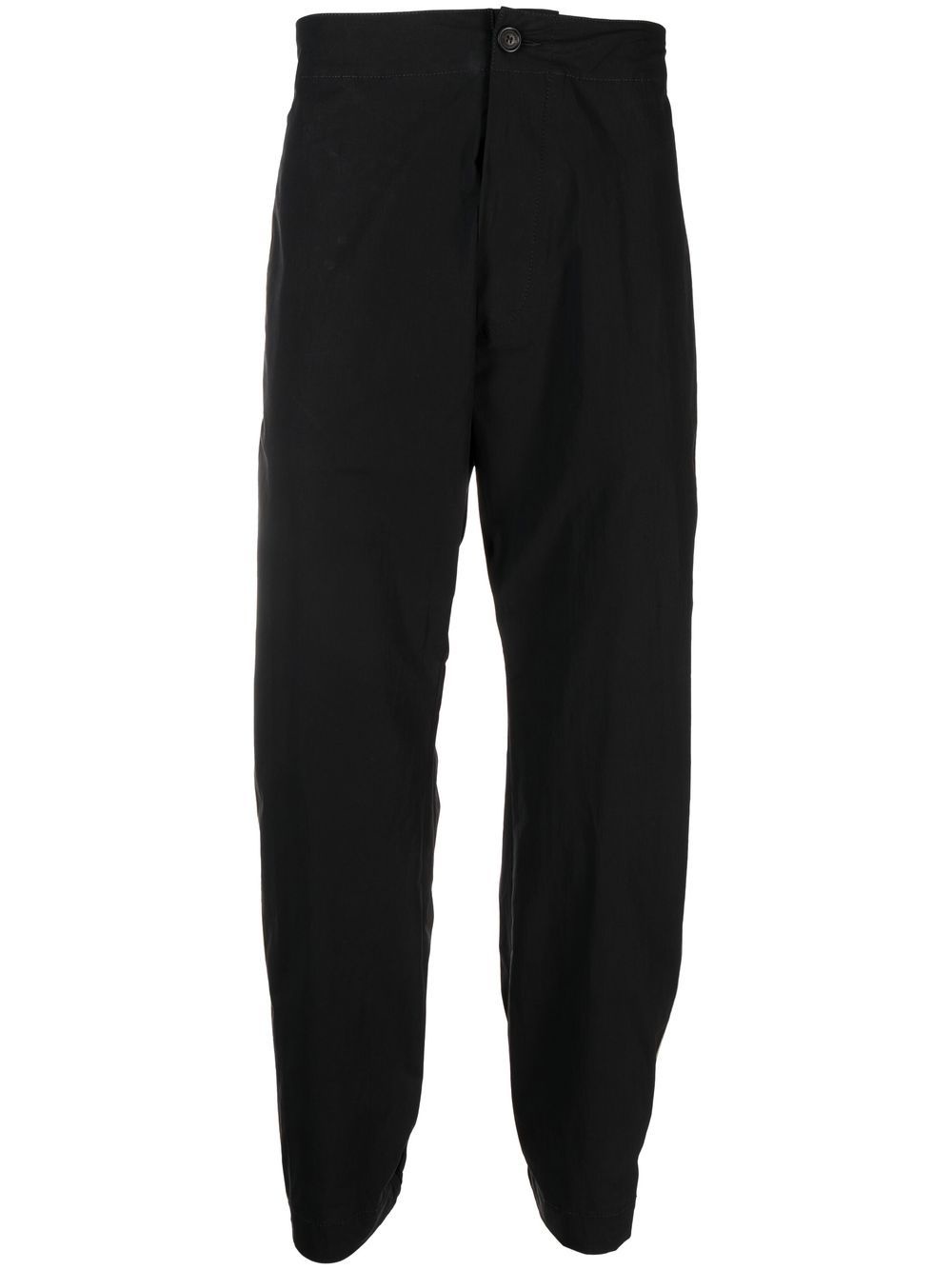 logo-tape tapered trousers - 1