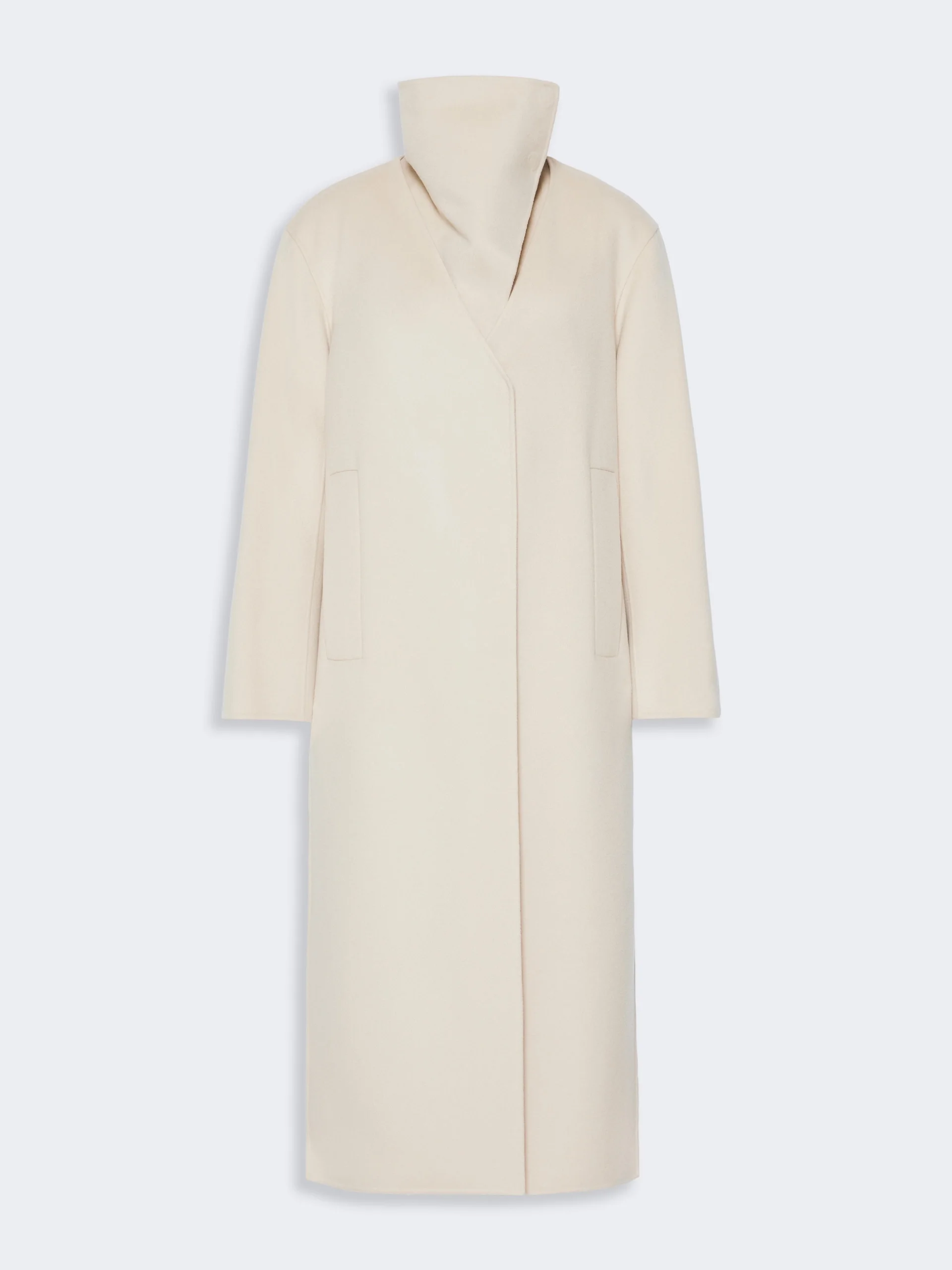 ASSENSO Long pure wool coat - POWDER - 1