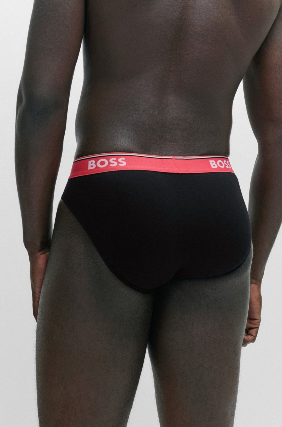 THREE-PACK OF STRETCH-COTTON BRIEFS WITH LOGO WAISTBANDS - 5