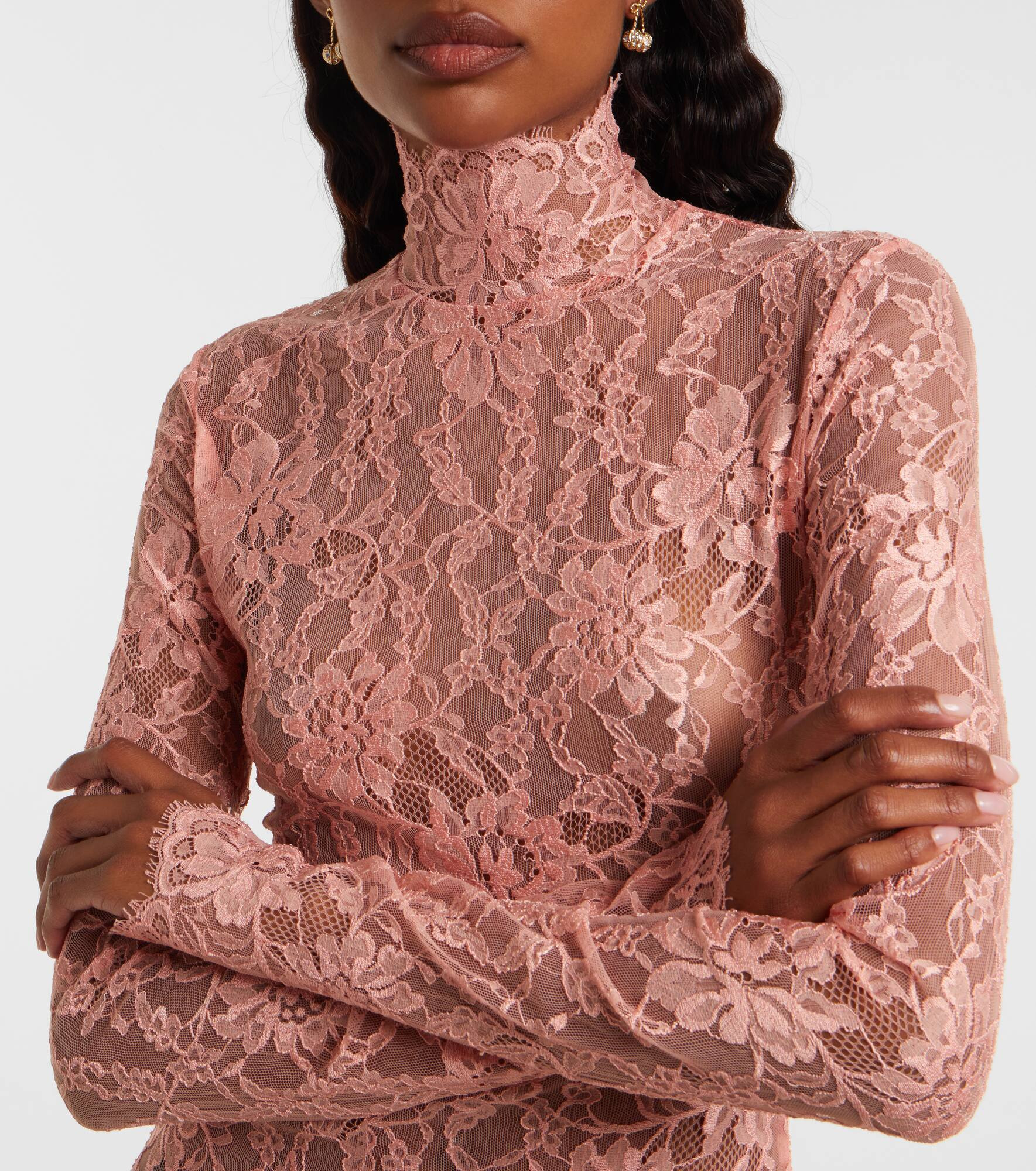 Turtleneck lace bodysuit - 5