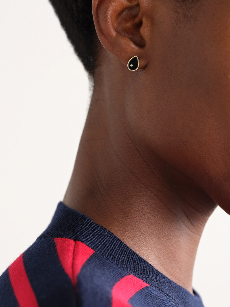 Yvonne Léon 9-karat Gold, Onyx And Diamond Earrings outlook