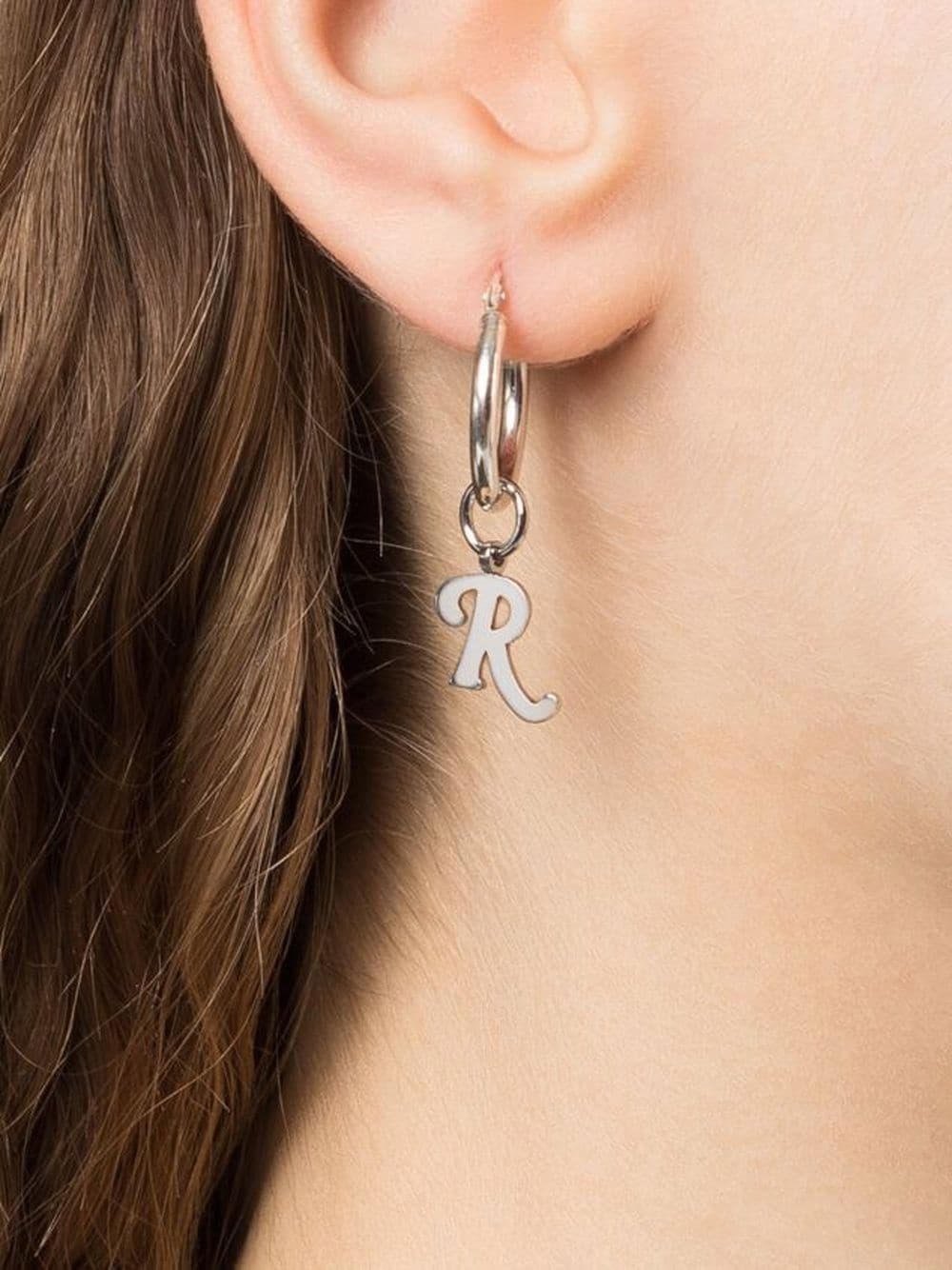 logo charm single earring - 2