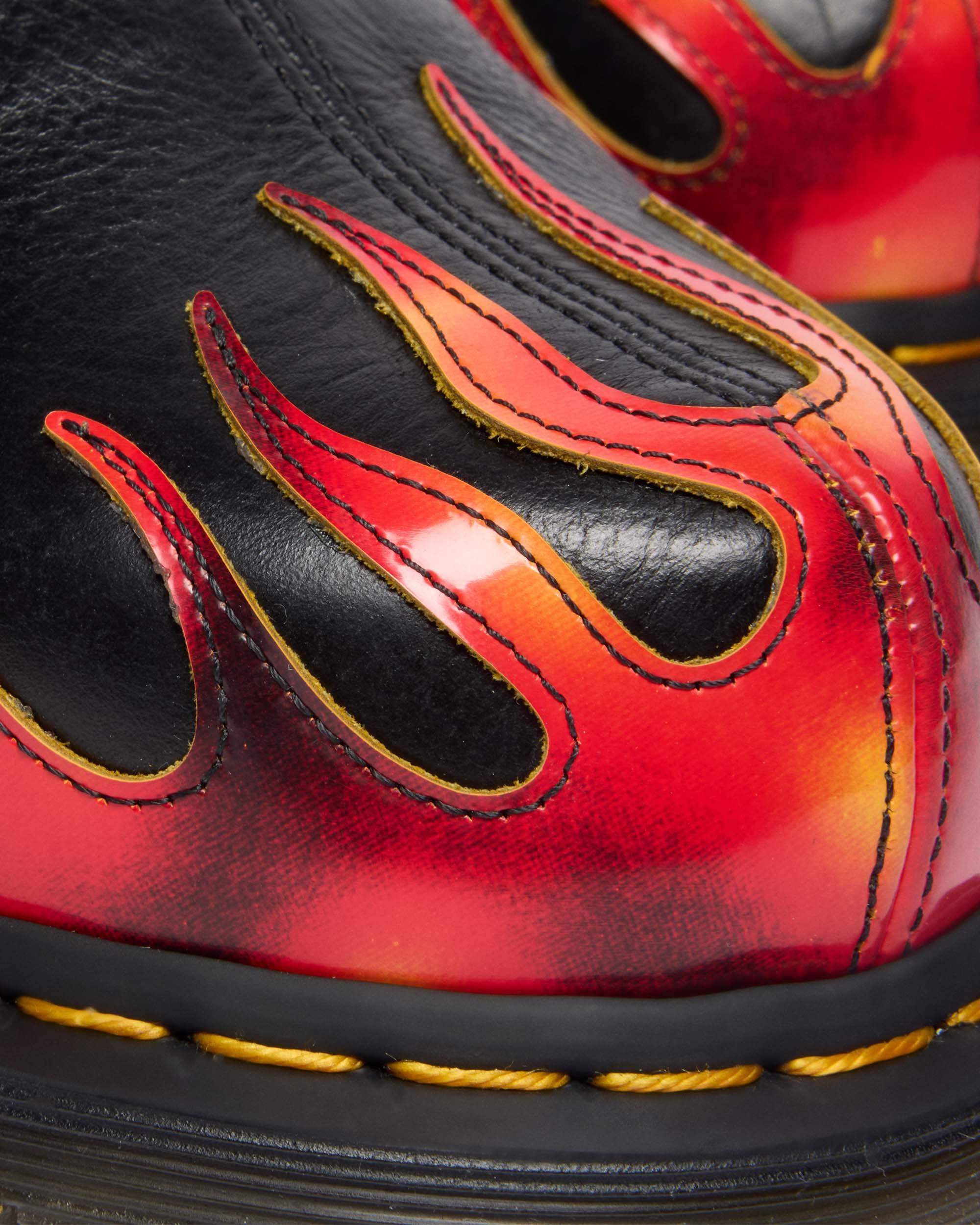 San Flame Leather Mules - 7