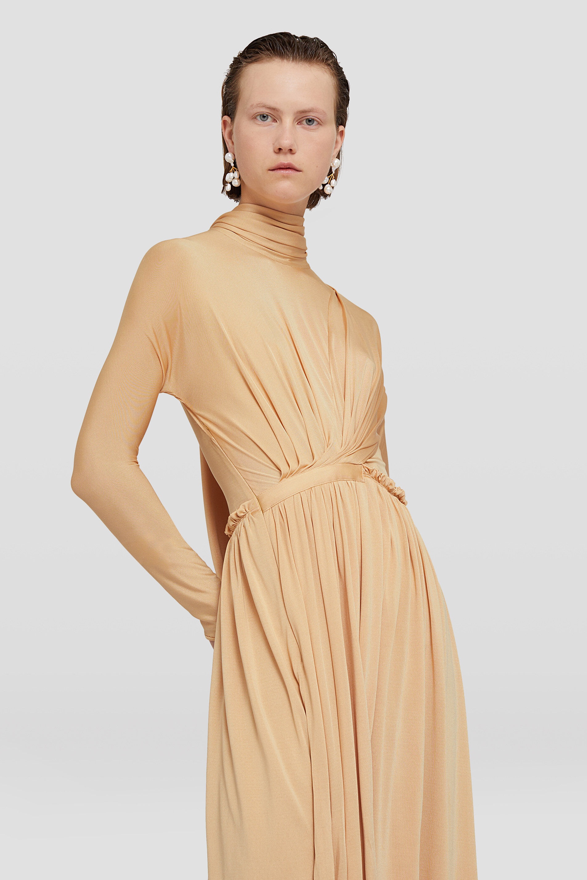 【送料&関税込】Jil Sander Draped Midi Dress Jil Sander Draped Dress | REVERSIBLE