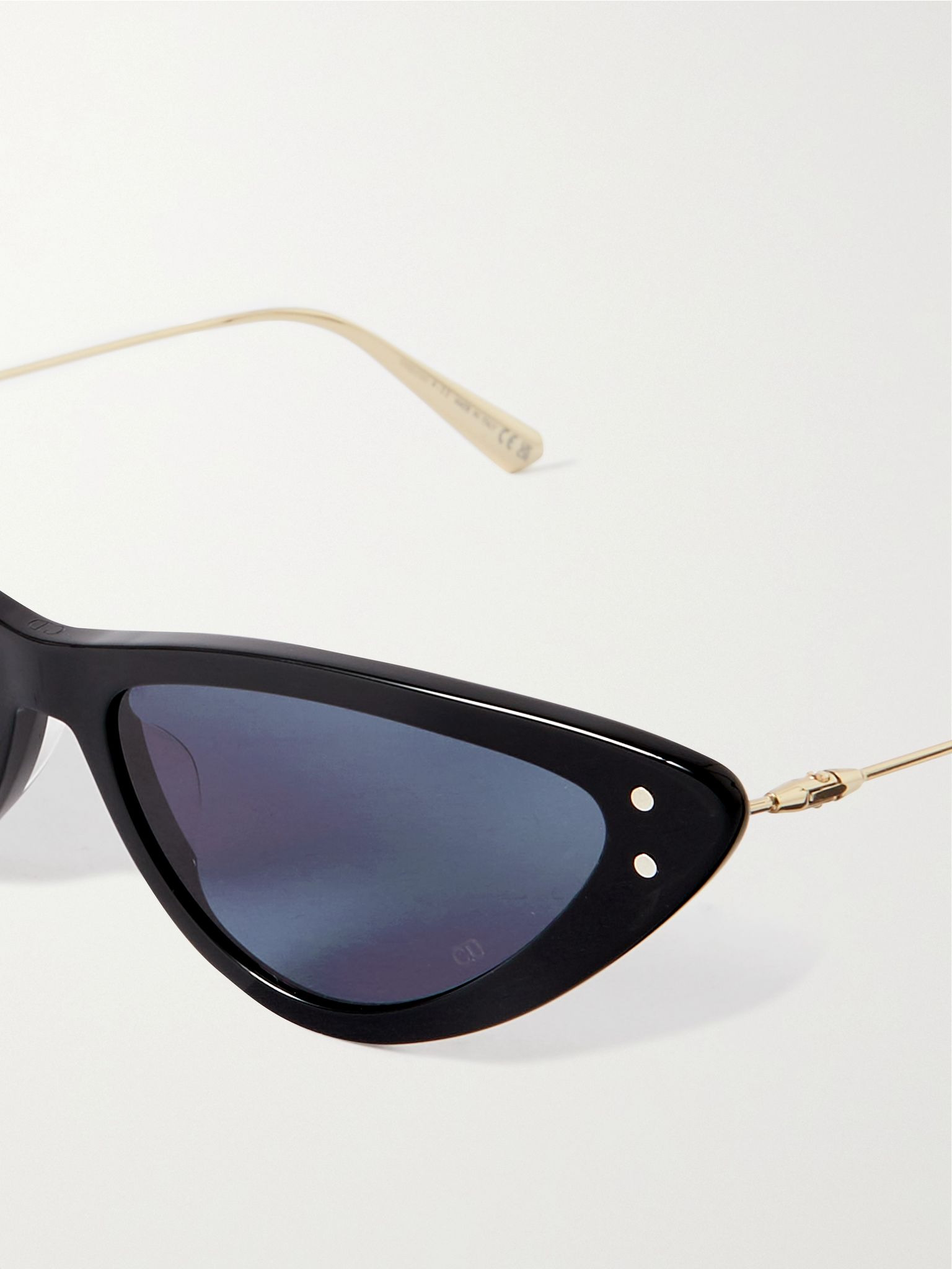 MissDior B4U cat-eye acetate and gold-tone sunglasses Black - 4