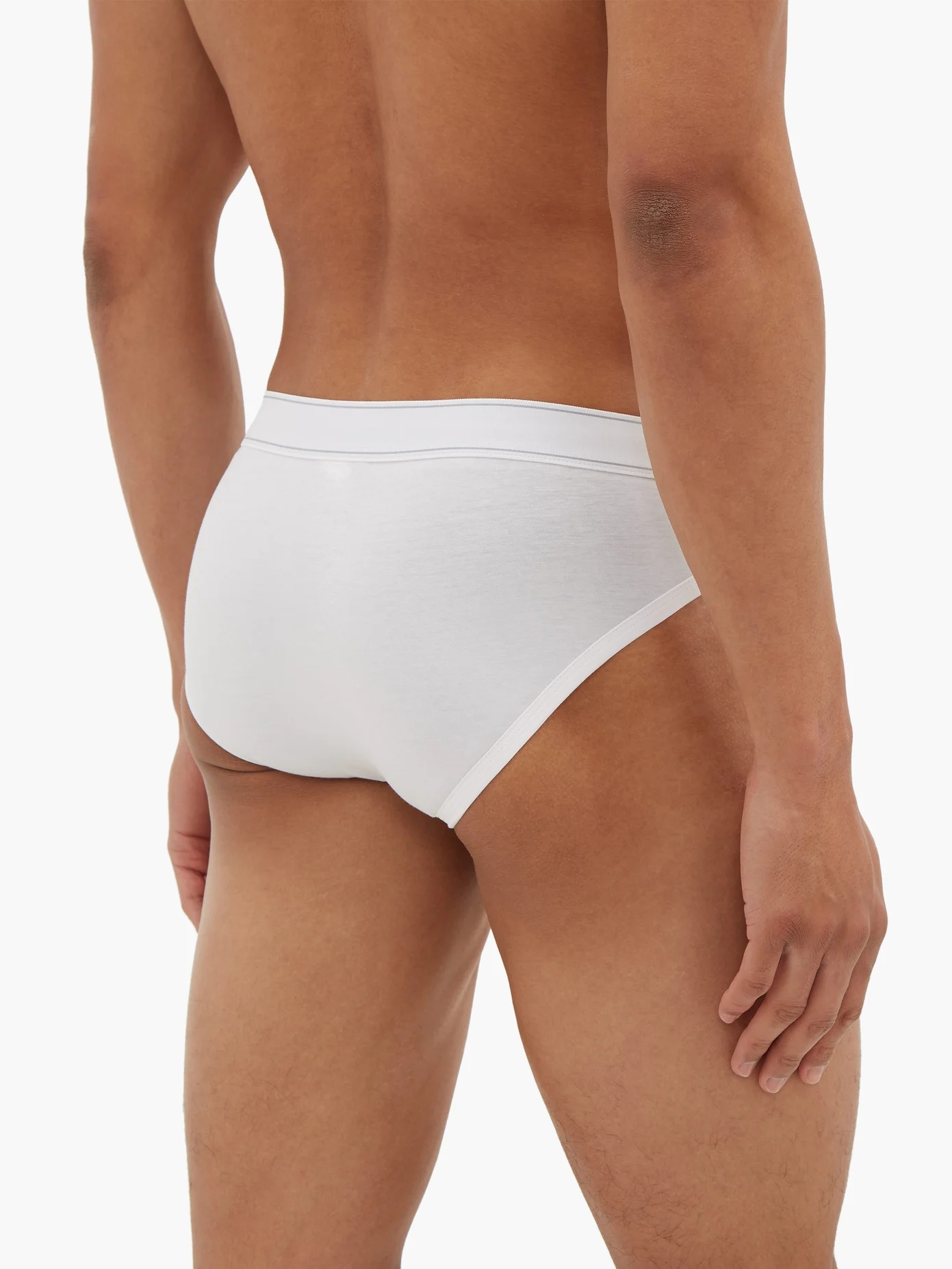 Logo-jacquard stretch-cotton briefs - 3