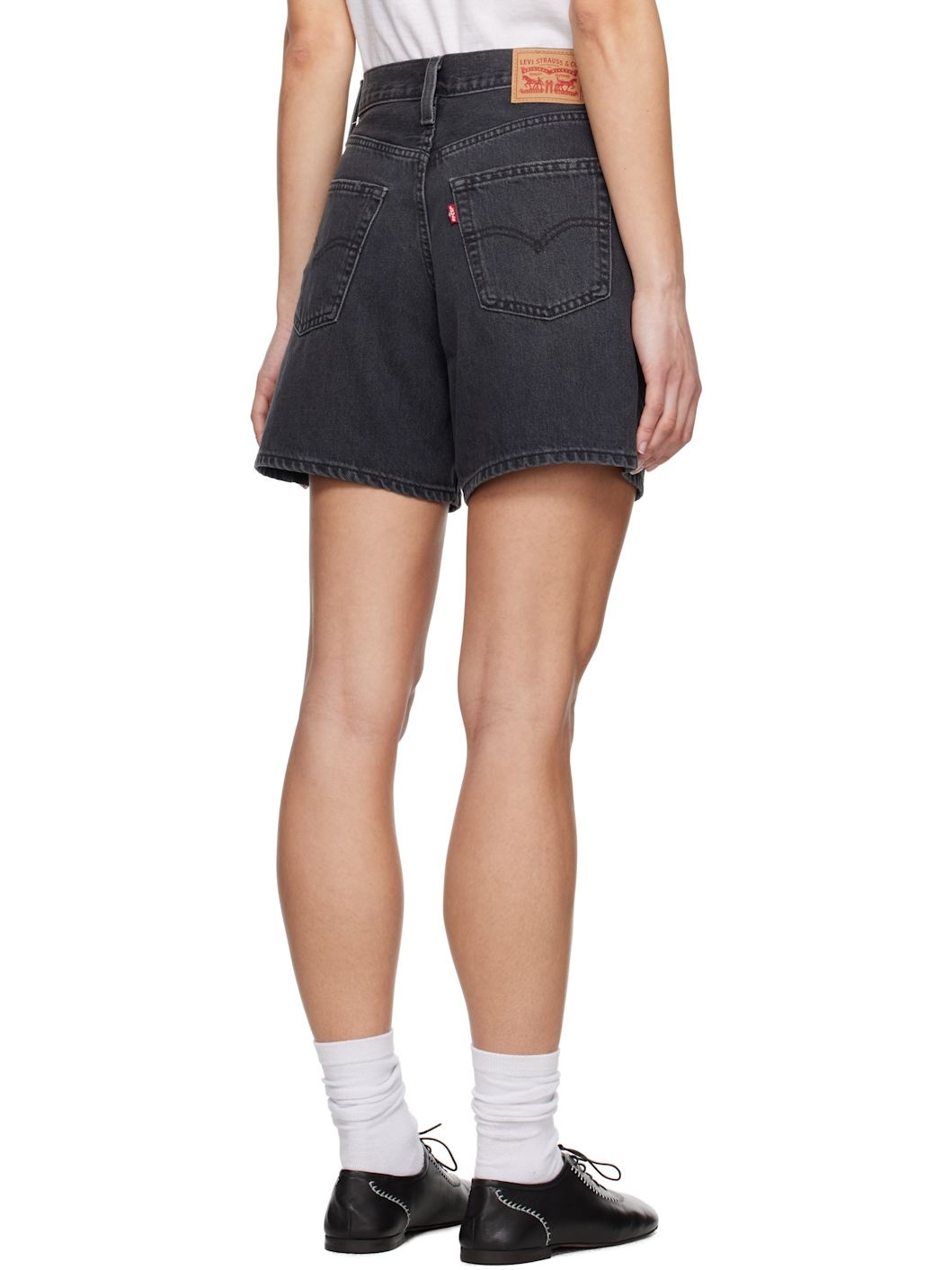Black '94 Baggy Denim Shorts - 3