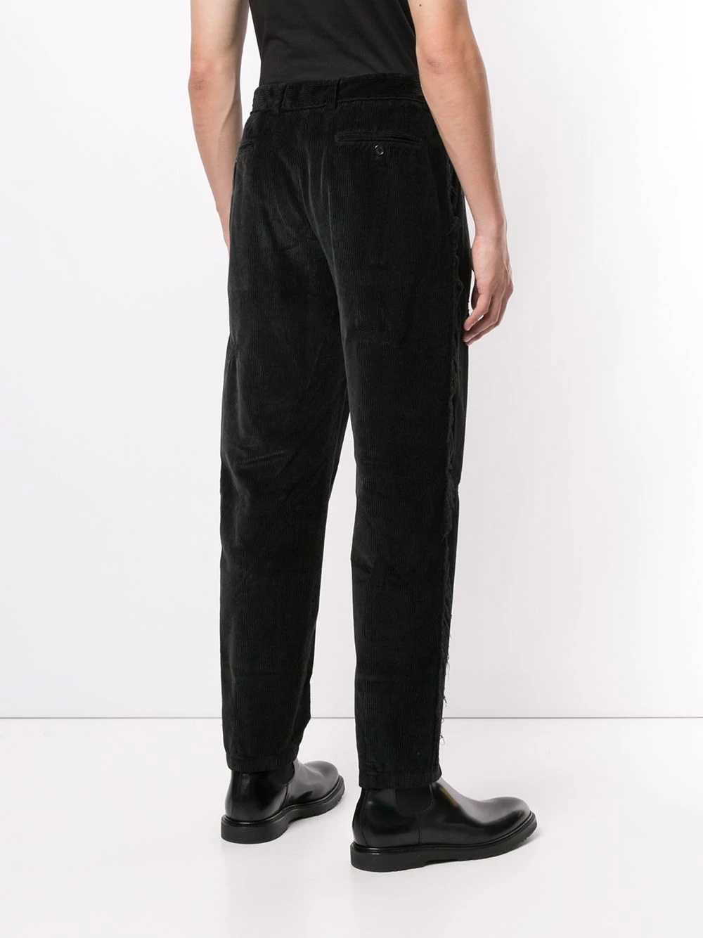 corduroy tapered trousers - 4