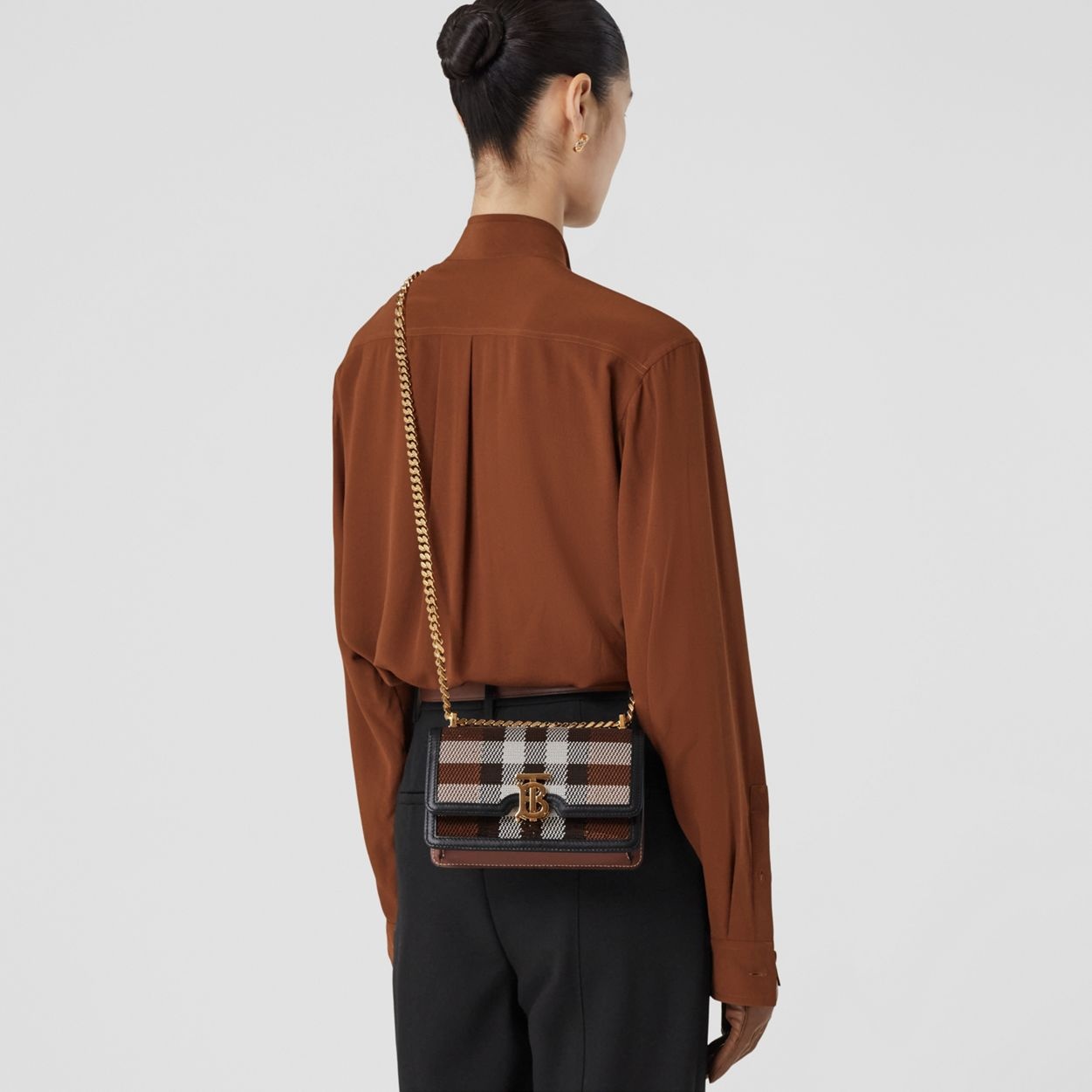 Sequinned Check Mini Chain TB Bag - 10