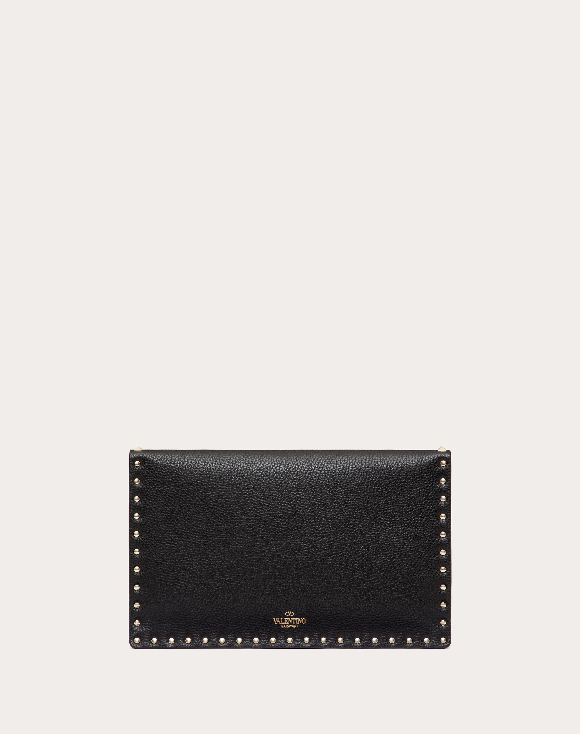ROCKSTUD GRAINY CALFSKIN ENVELOPE POUCH - 3