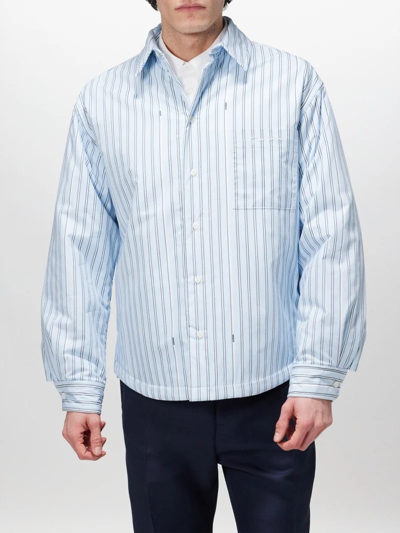 Boulanger padded cotton-poplin shirt - 1