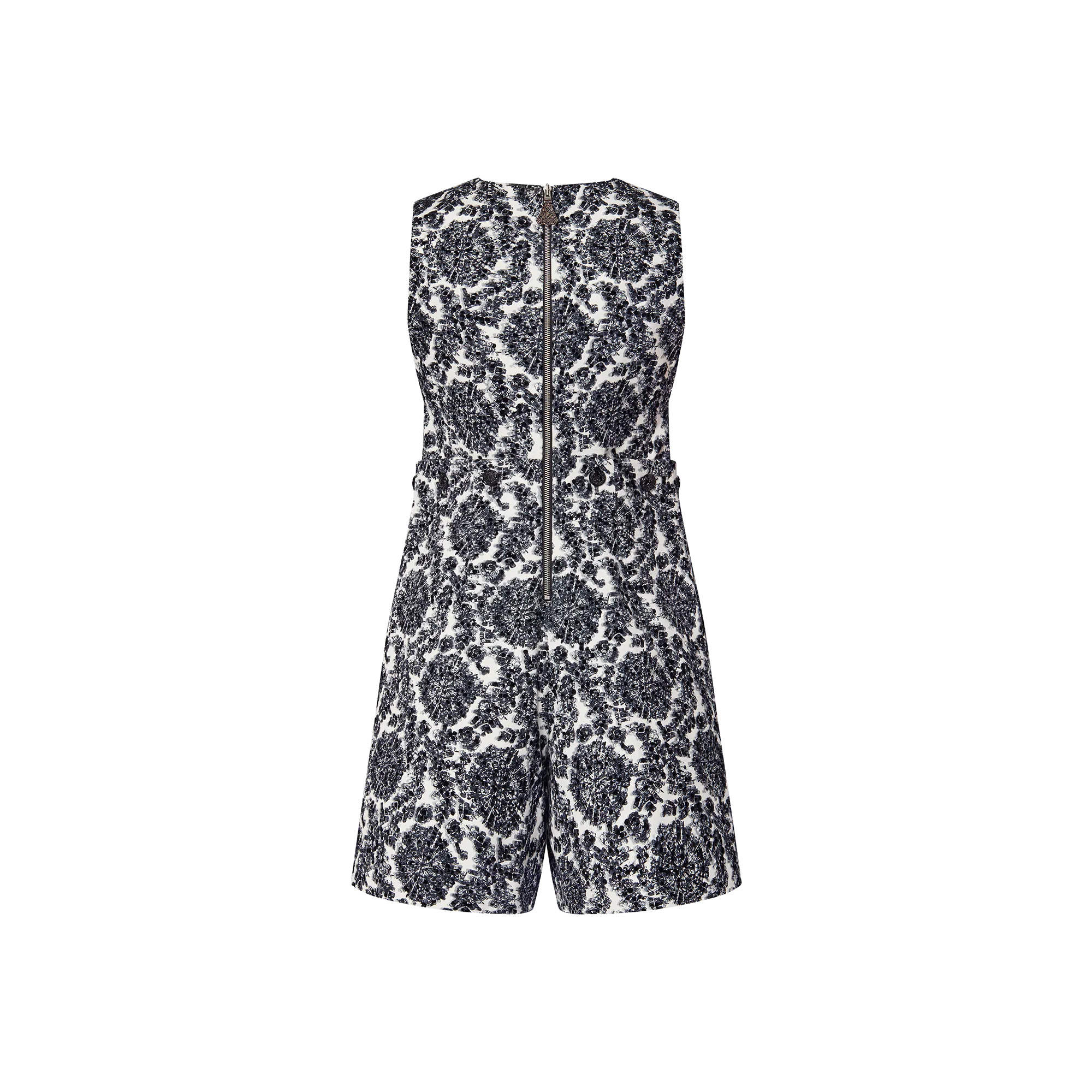 Sequin Flower Print Playsuit - 3
