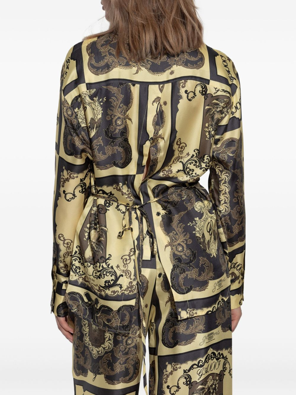 printed silk shirt - 4