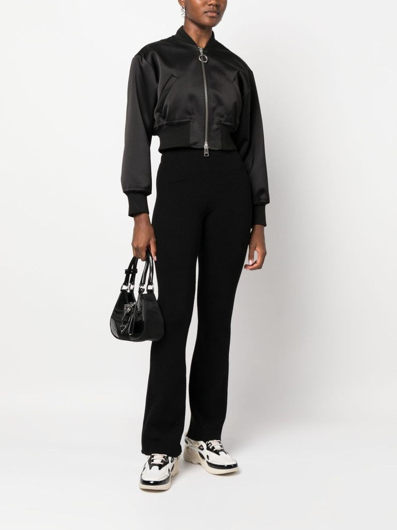 rabanne ribbed wool-blend trousers outlook