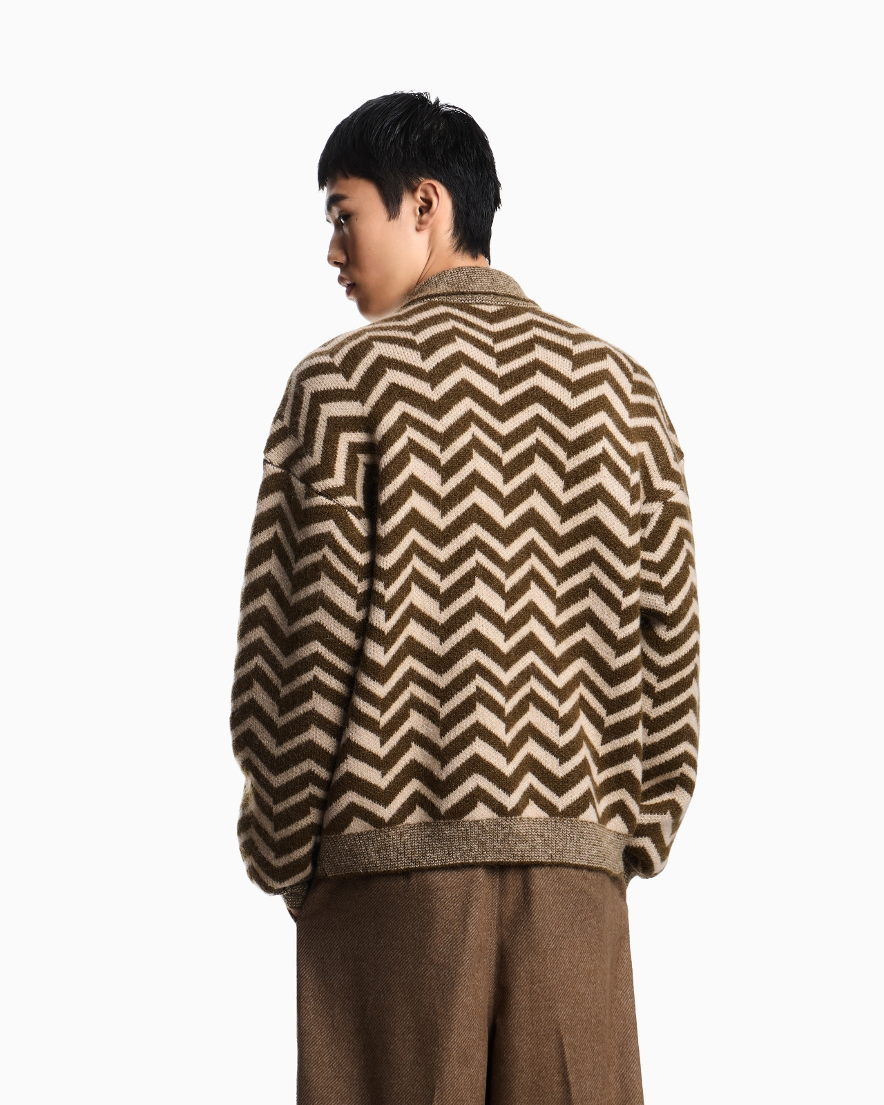 JACQUARD WOOL-BLEND JUMPER WITH A CHEVRON MOTIF - 3