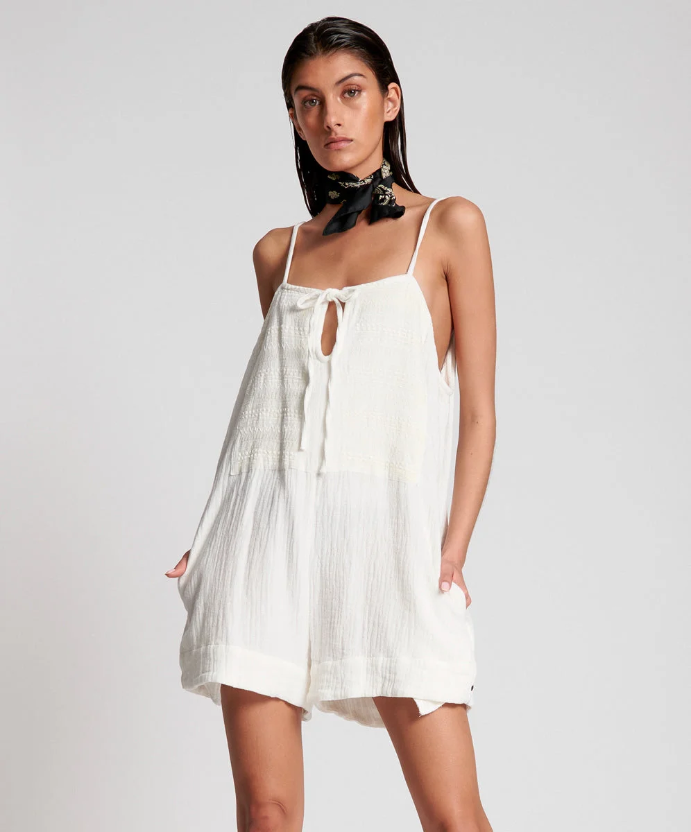EMBROIDERD FISHERMAN CLOTH ISLAND PLAYSUIT - 1