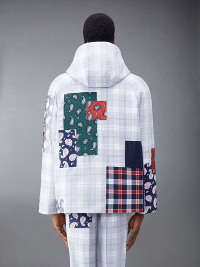 Thom Browne Tartan Twill Patchwork Sideline Football Parka outlook