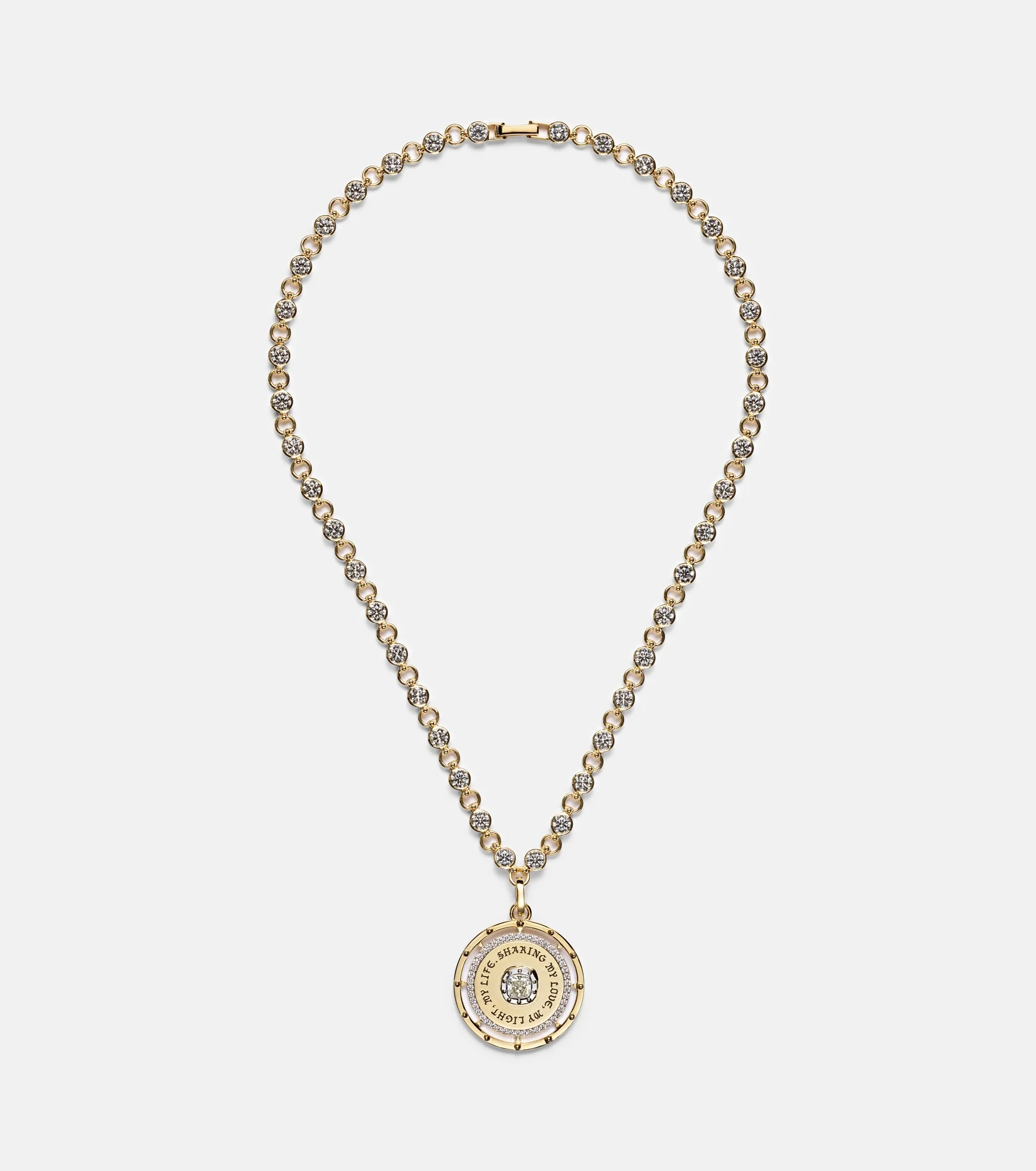 Lovestruck Commitment 18kt gold pendant necklace with diamonds - 1