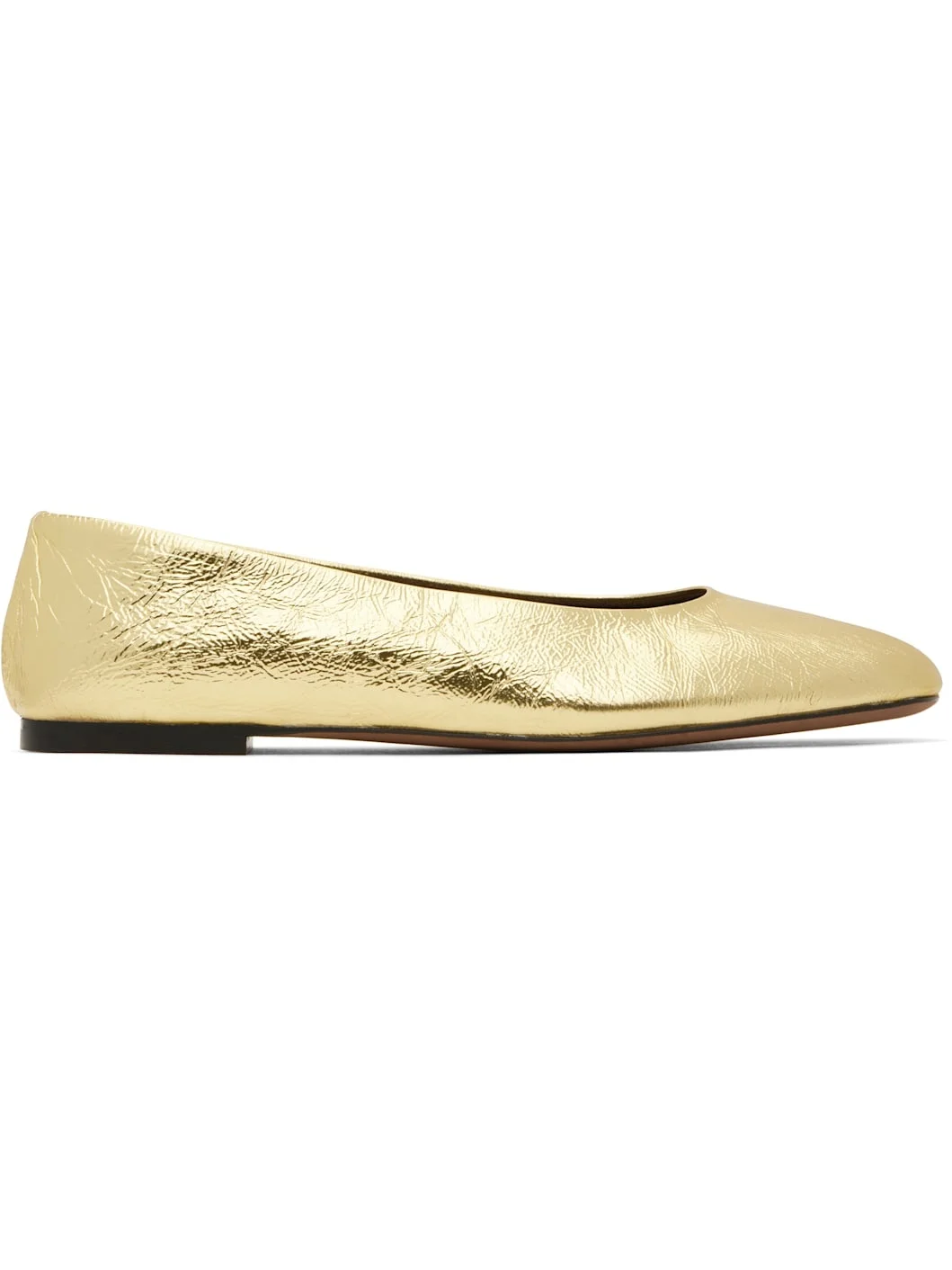 Gold Square Ballerina Flats - 1