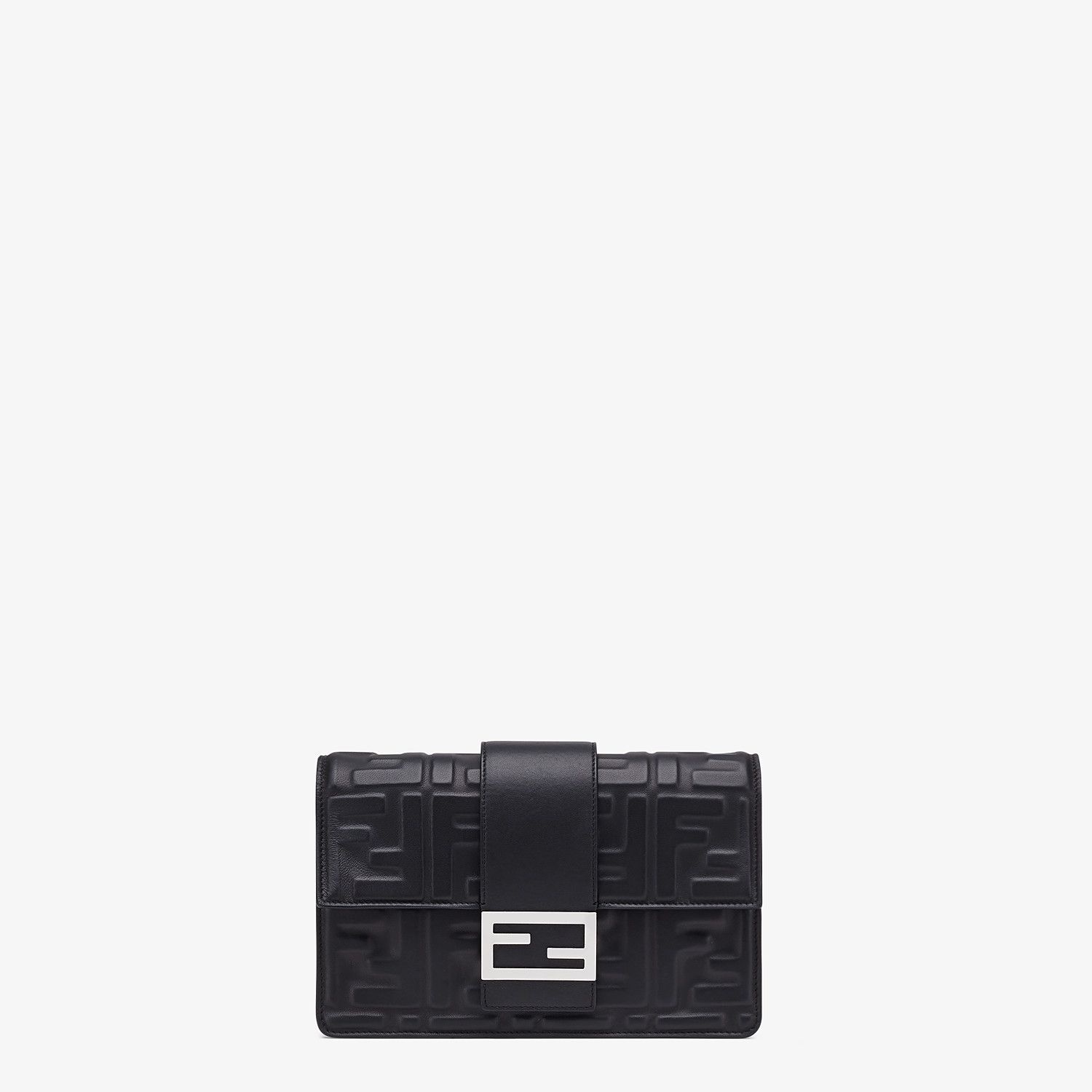 Black nappa leather clutch - 1