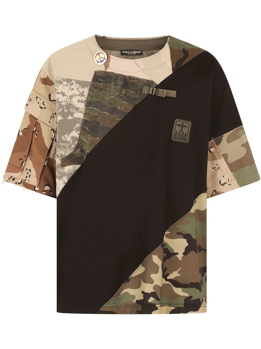 deconstructed military T-shirt - 1