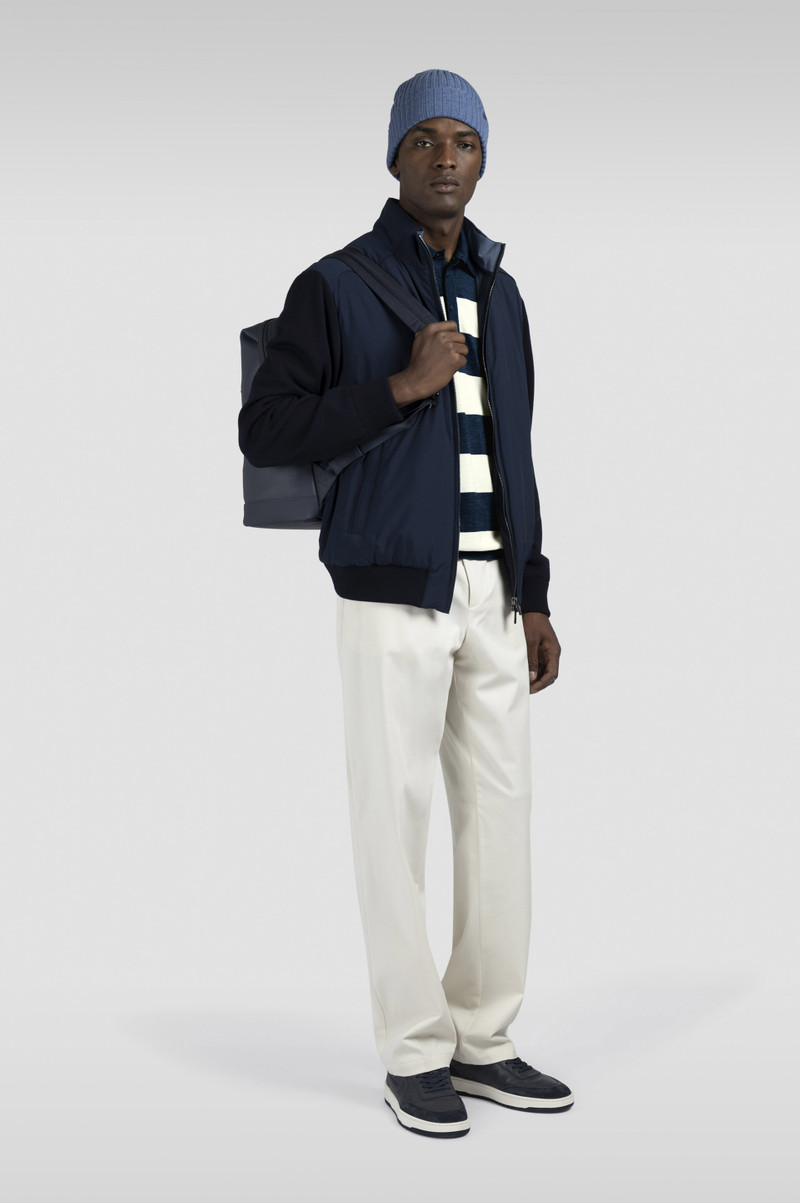 Paul & Shark STRIPED WOOL SILK POLO SHIRT outlook