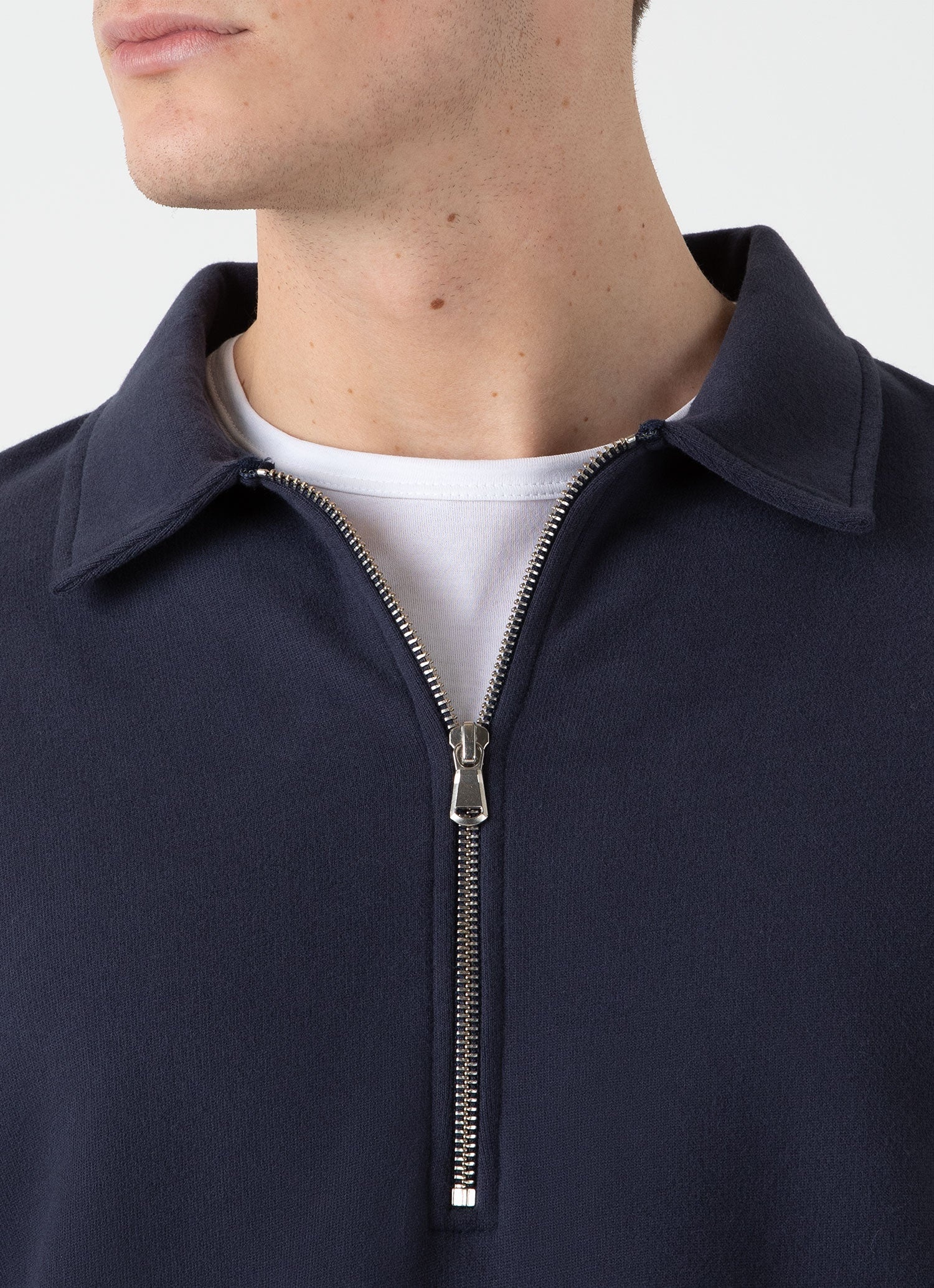 Zip Polo Loopback Sweatshirt - 6