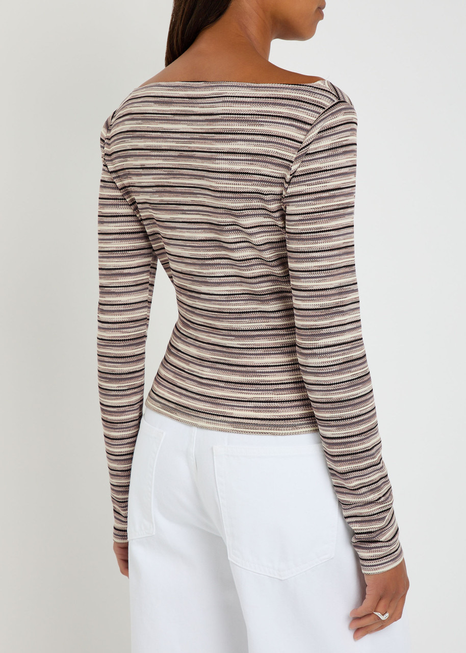 Reformation Wiley Striped Fine-knit top - 3