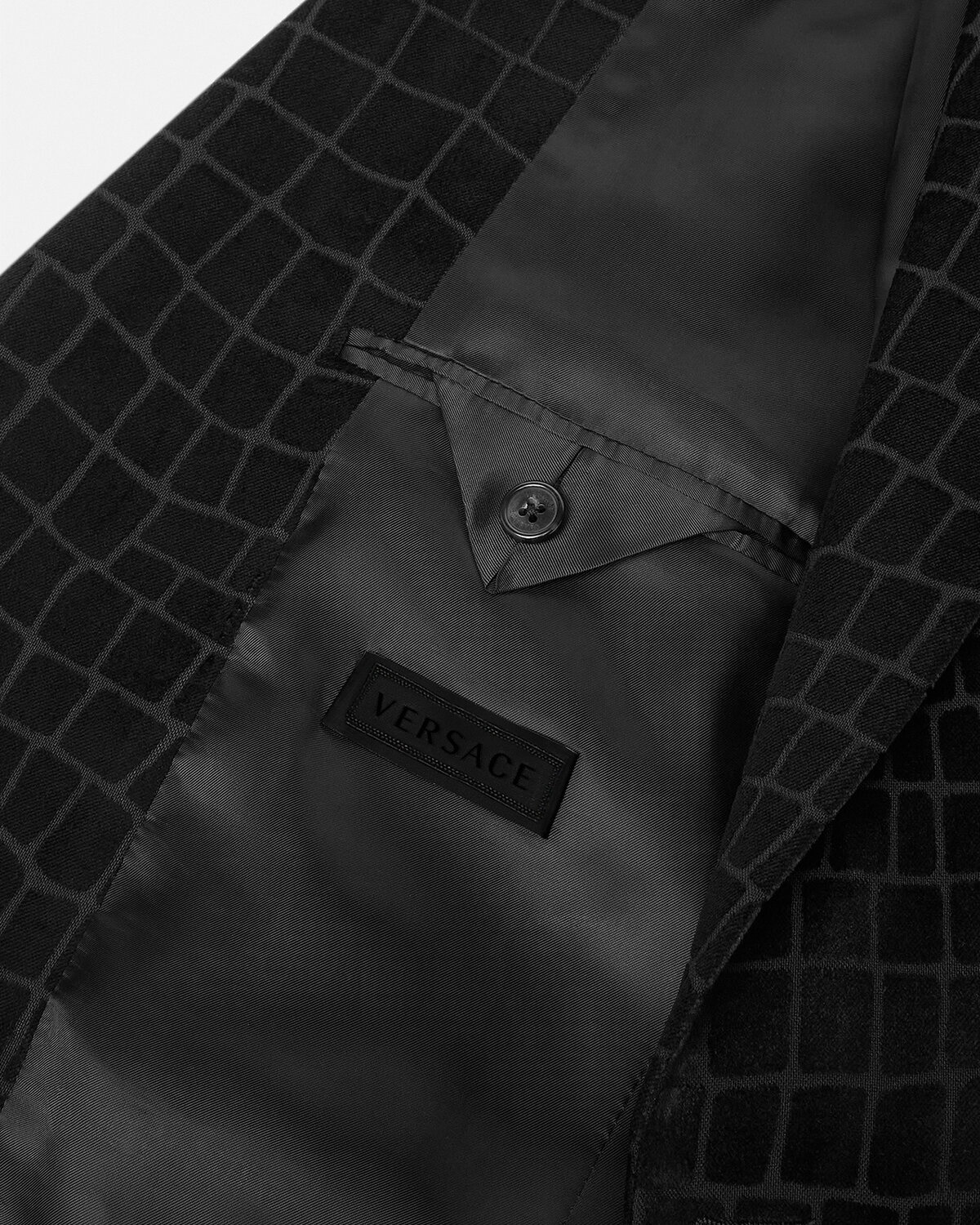 Velvet Devoré Single-Breasted Blazer - 6