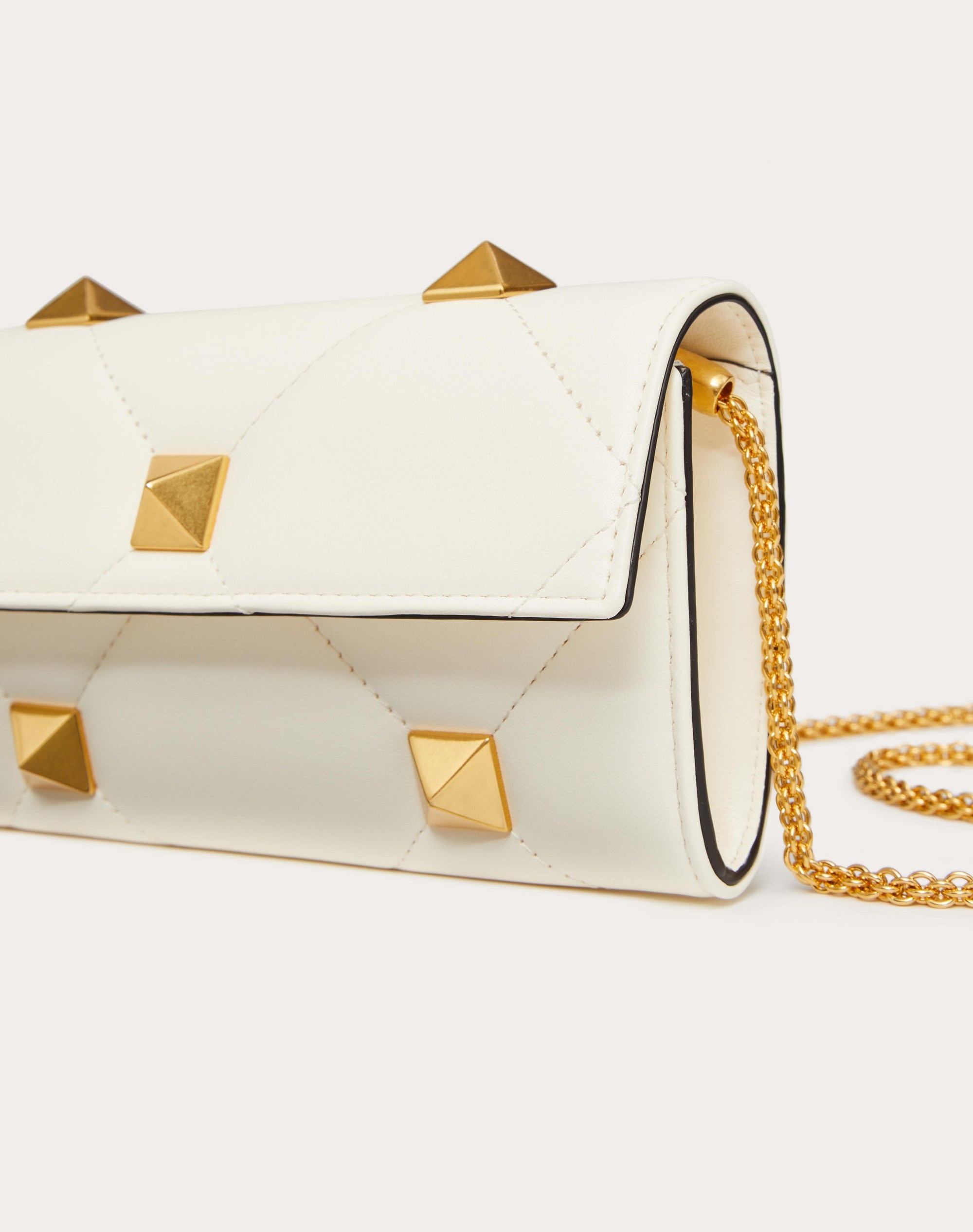 ROMAN STUD WALLET IN NAPPA LEATHER WITH CHAIN - 2
