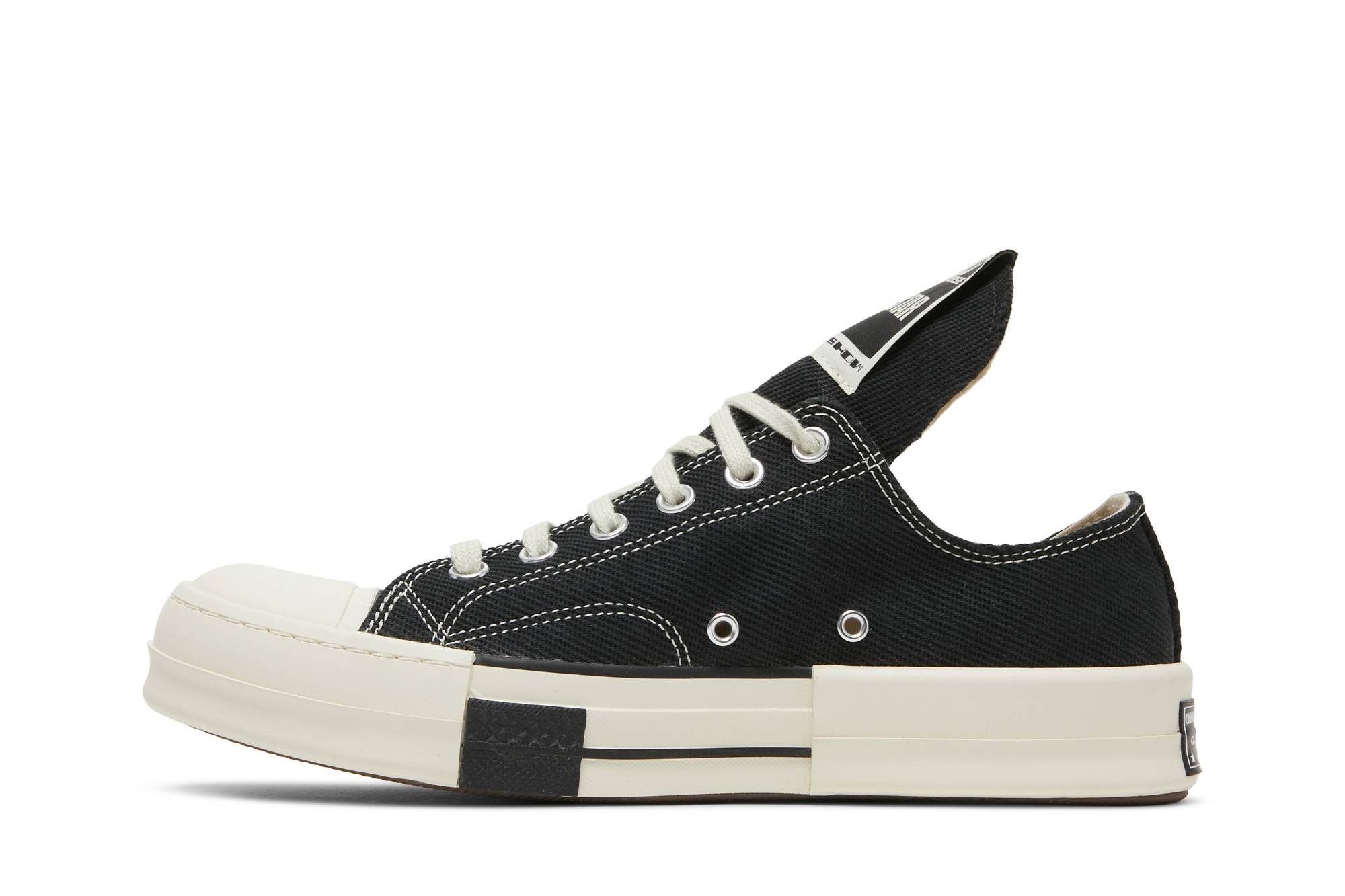 Rick Owens x DRKSHDW DRKSTAR Chuck 70 Low 'Black' - 3