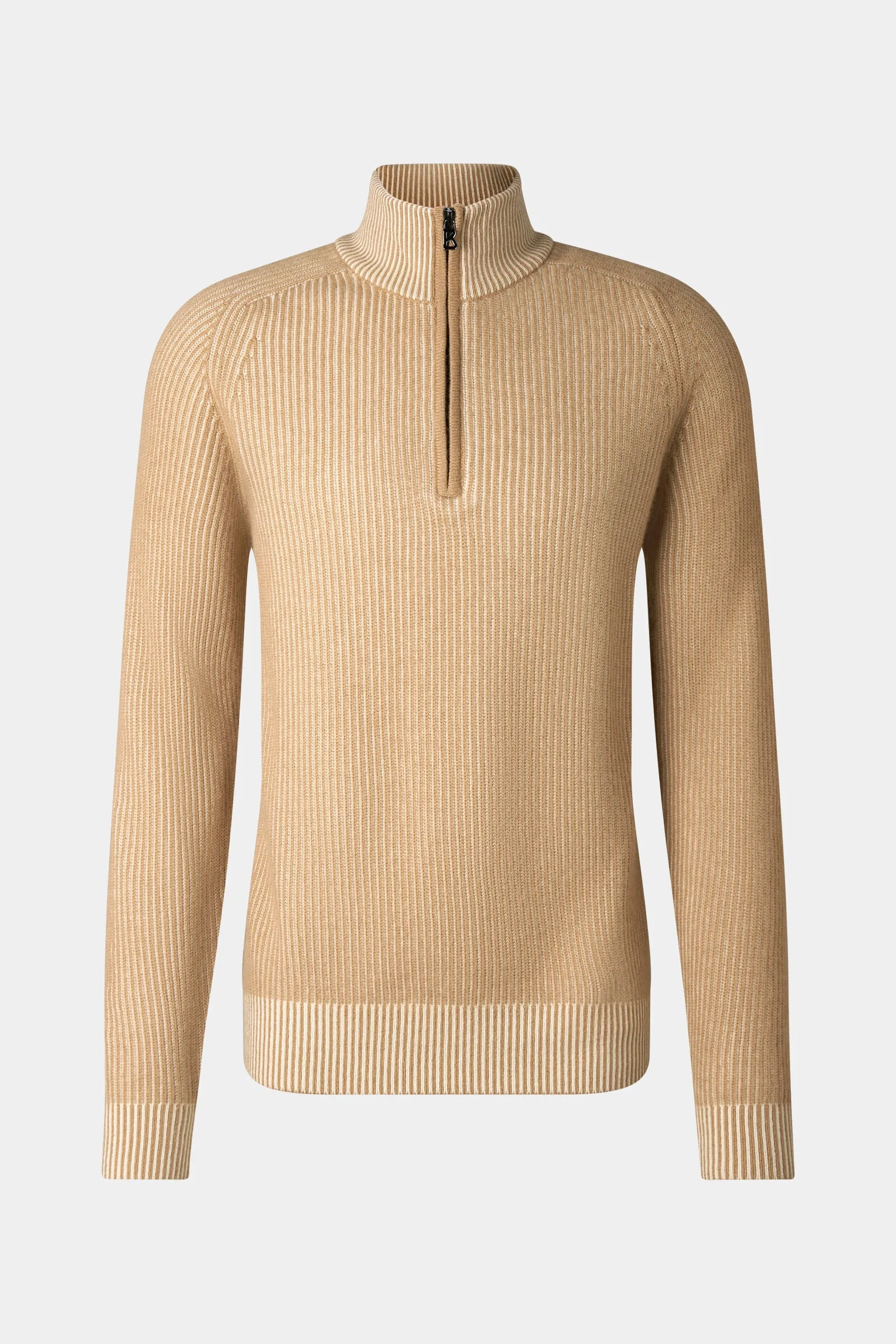 Dwayne Virgin Wool and Cashmere Turtleneck in Camel/Cream - 1