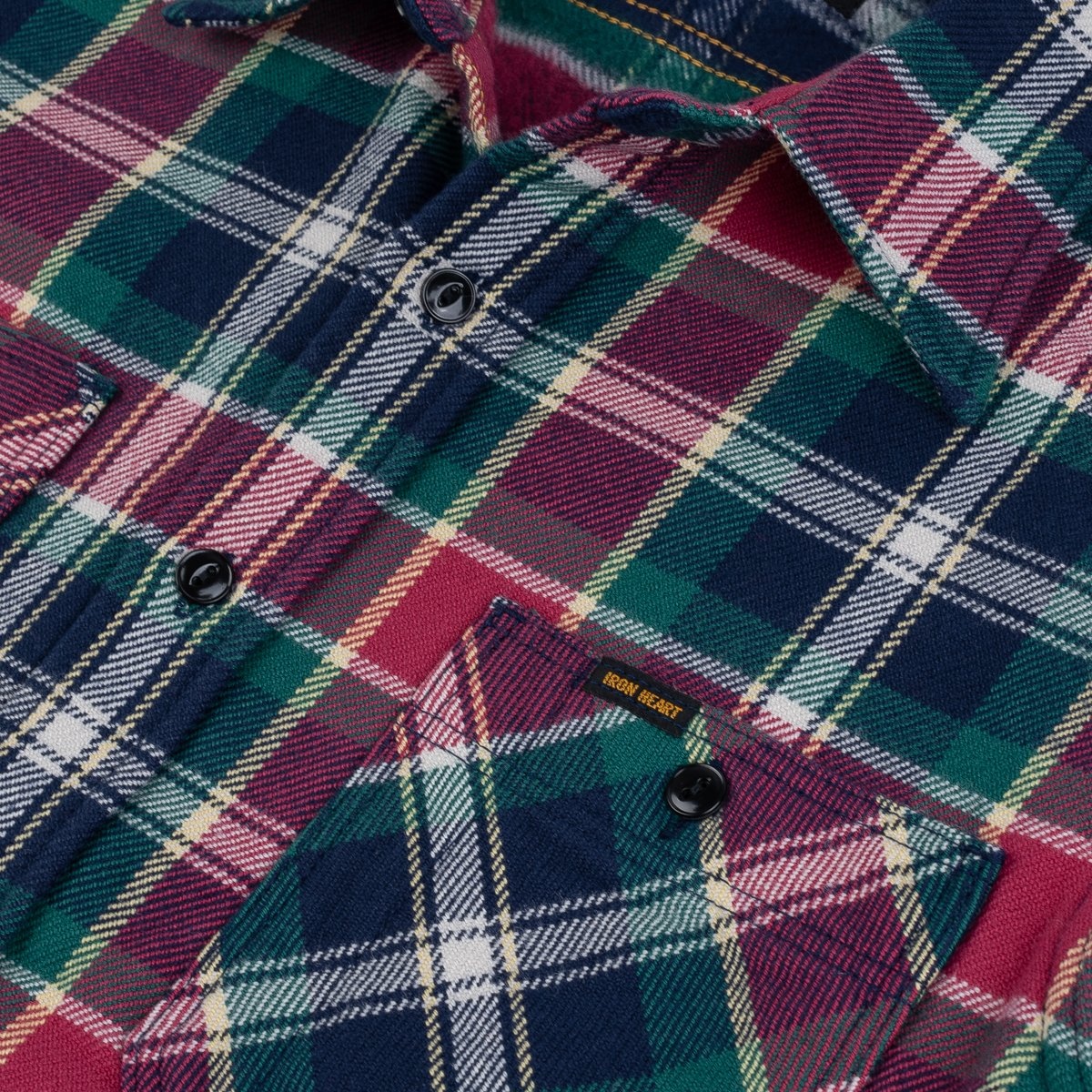 Ultra Heavy Flannel Crazy Check Work Shirt - Navy - 8