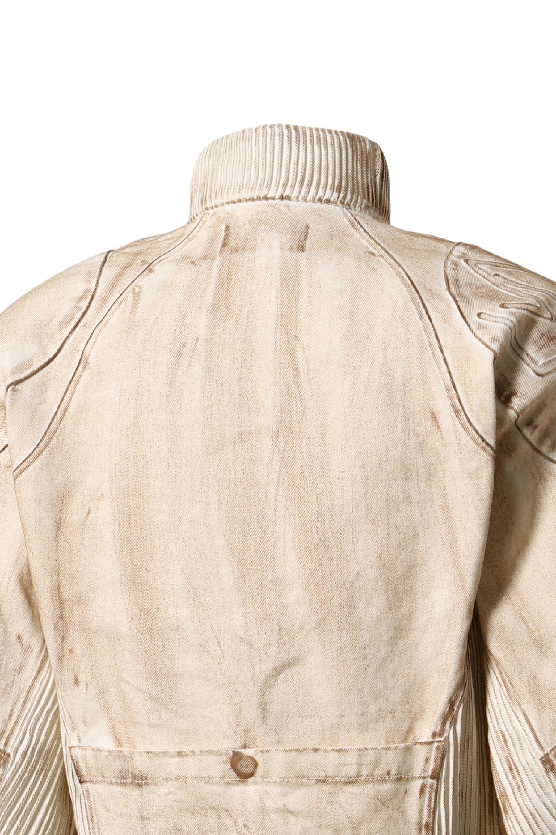 DENIM MOTORCYCLE JACKET / GRY - 5