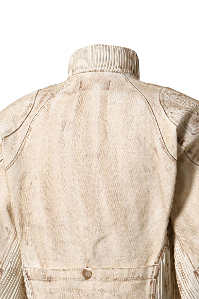 DENIM MOTORCYCLE JACKET / GRY 5