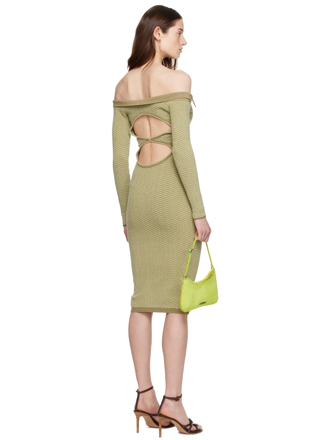 Green 'La Robe Maille Pampero' Midi Dress - 3