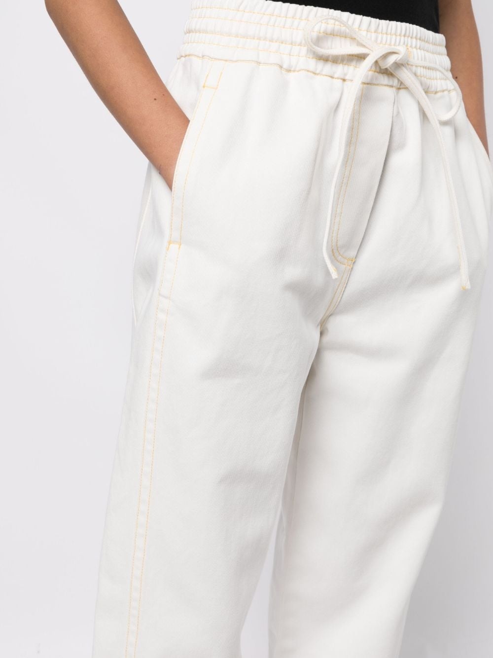 drawstring boyfriend jeans - 5