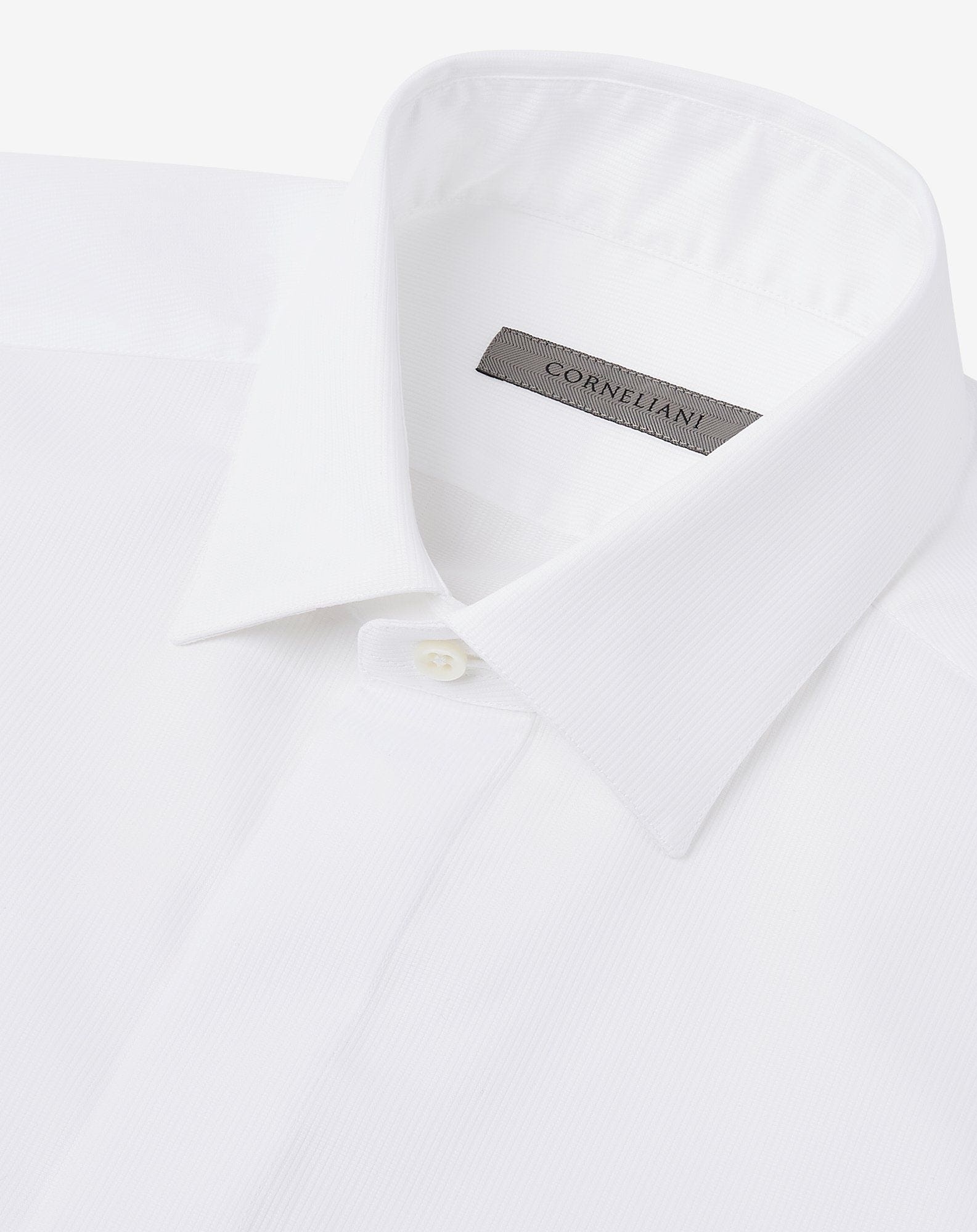Optical white smoking cotton shirt - 3