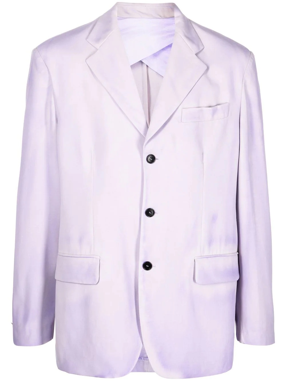 washed-effect single-breasted blazer - 1