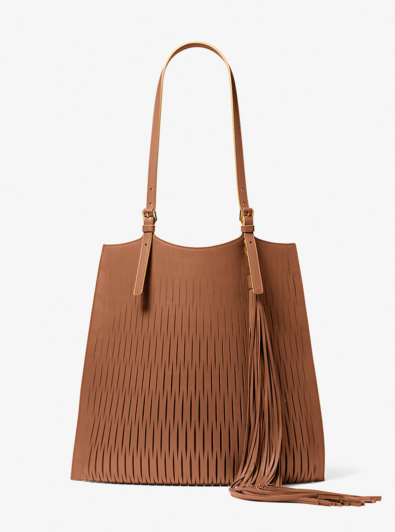 Marianne Perforated Leather Market Bag 1